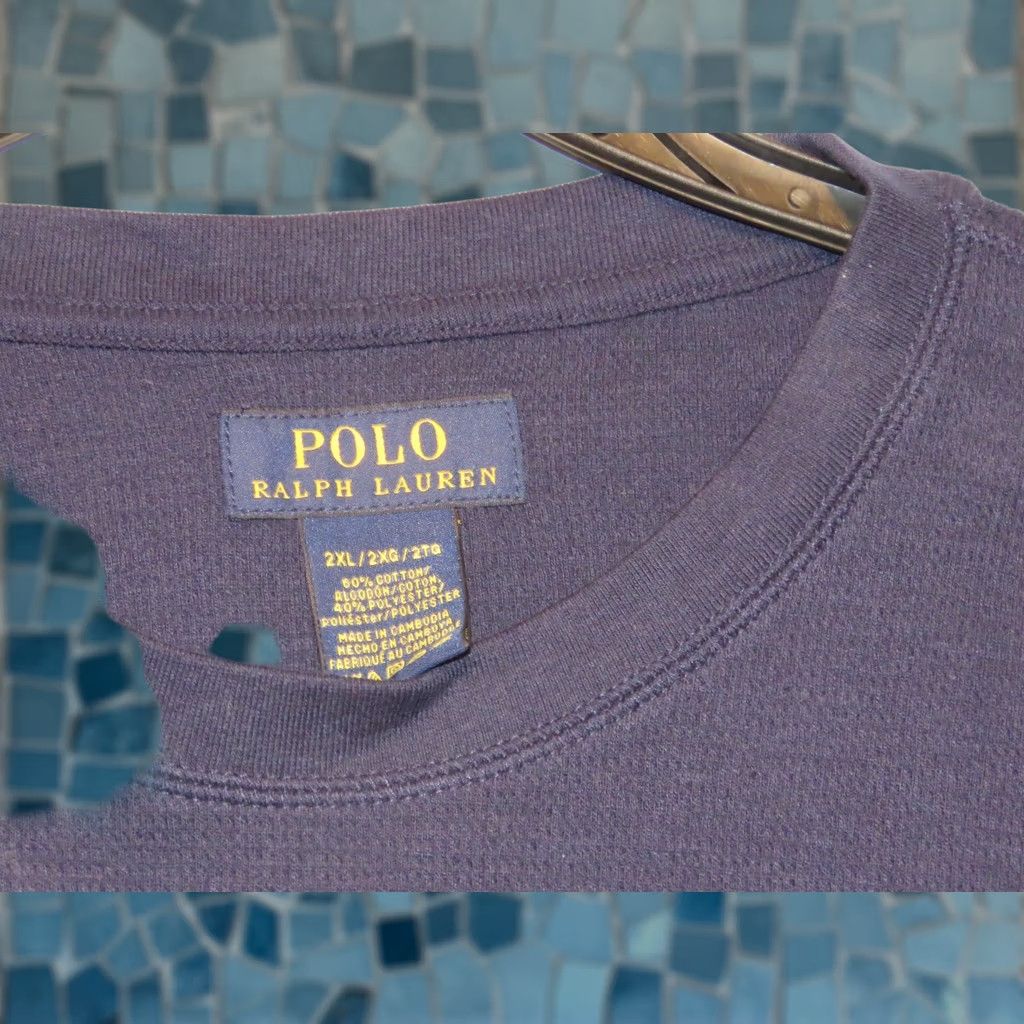 Ralph Lauren Ralph Lauren Polo Navy Blue Waffle Fabric Long Sleeve Shirt 2XL Men T-Shirt Big & Tall Navy Blue Size US XXL / EU 58 / 5 - 1 Thumbnail