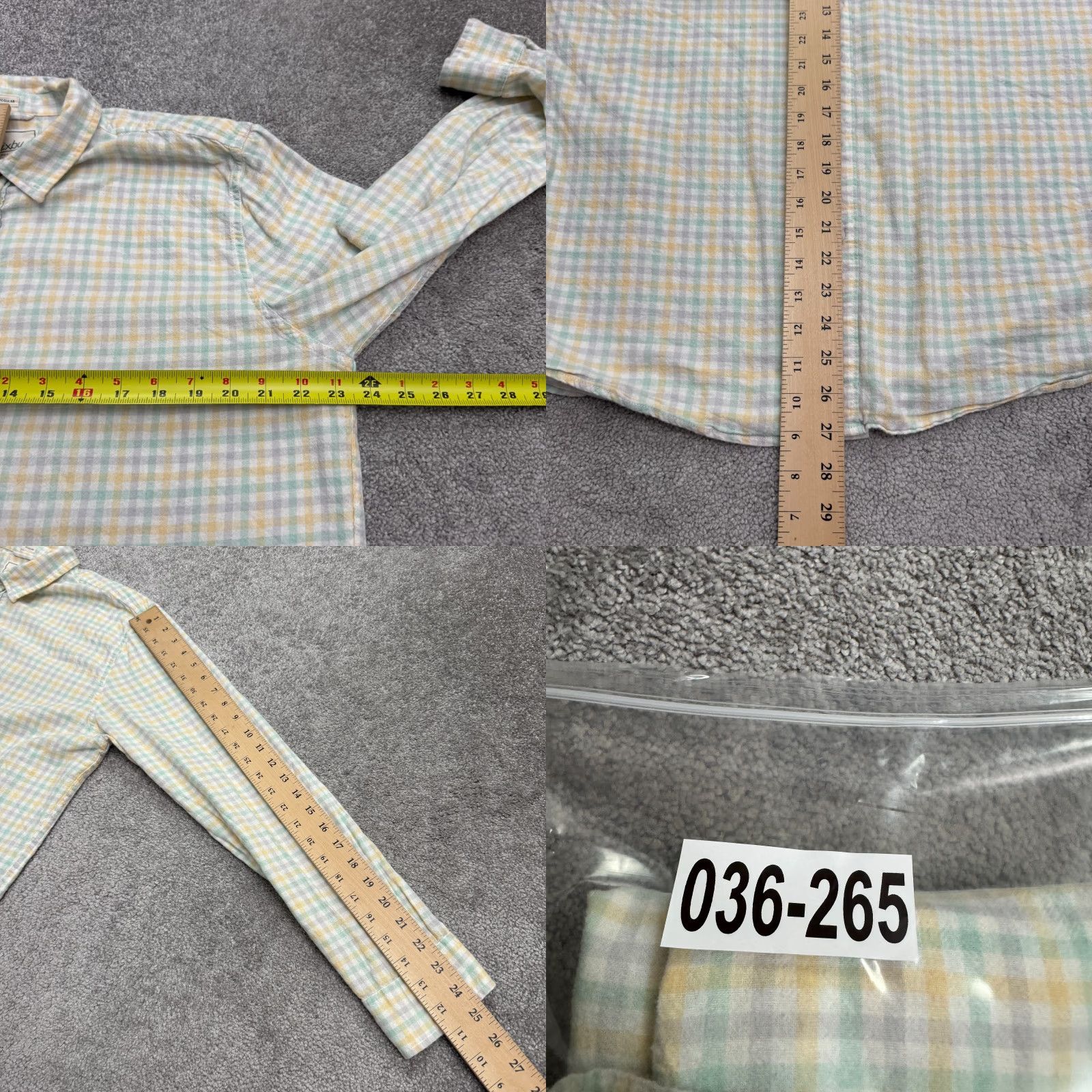 Nomad Bixby Nomad Regular Fit Flannel Shirt Men Large Pastel Yellow Green Plaid Casual Shirt Size US L / EU 52-54 / 3 - 9 Thumbnail