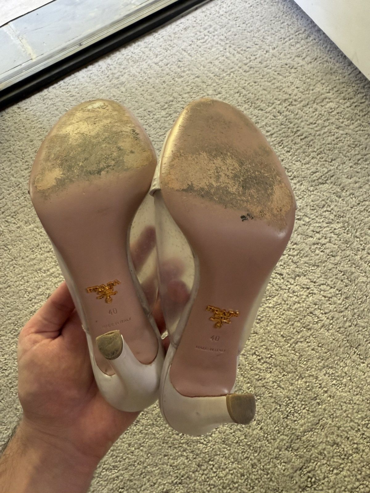 Prada Prada Transparent Nude Heels Size US 10 / IT 40 - 5 Thumbnail