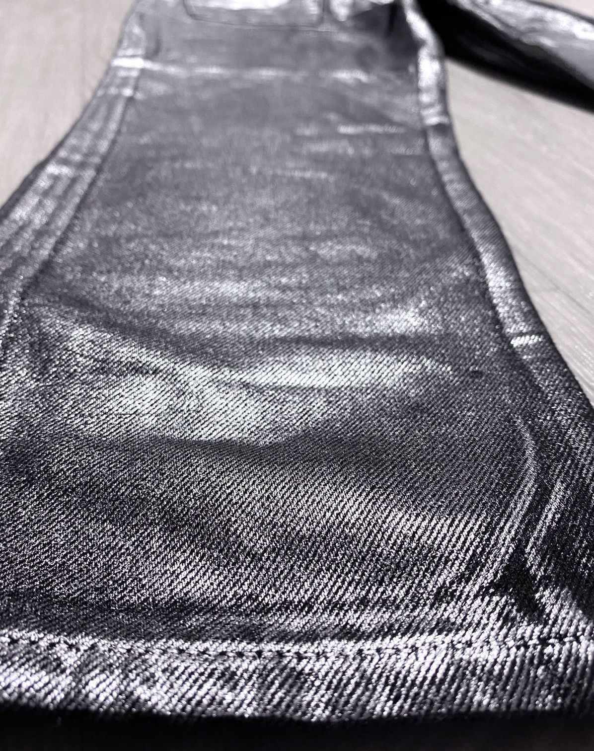 Cheap Monday Margiela Style Silver Painted Archival Jeans Denim Artisanal Size 28" / US 6 / IT 42 - 23 Thumbnail