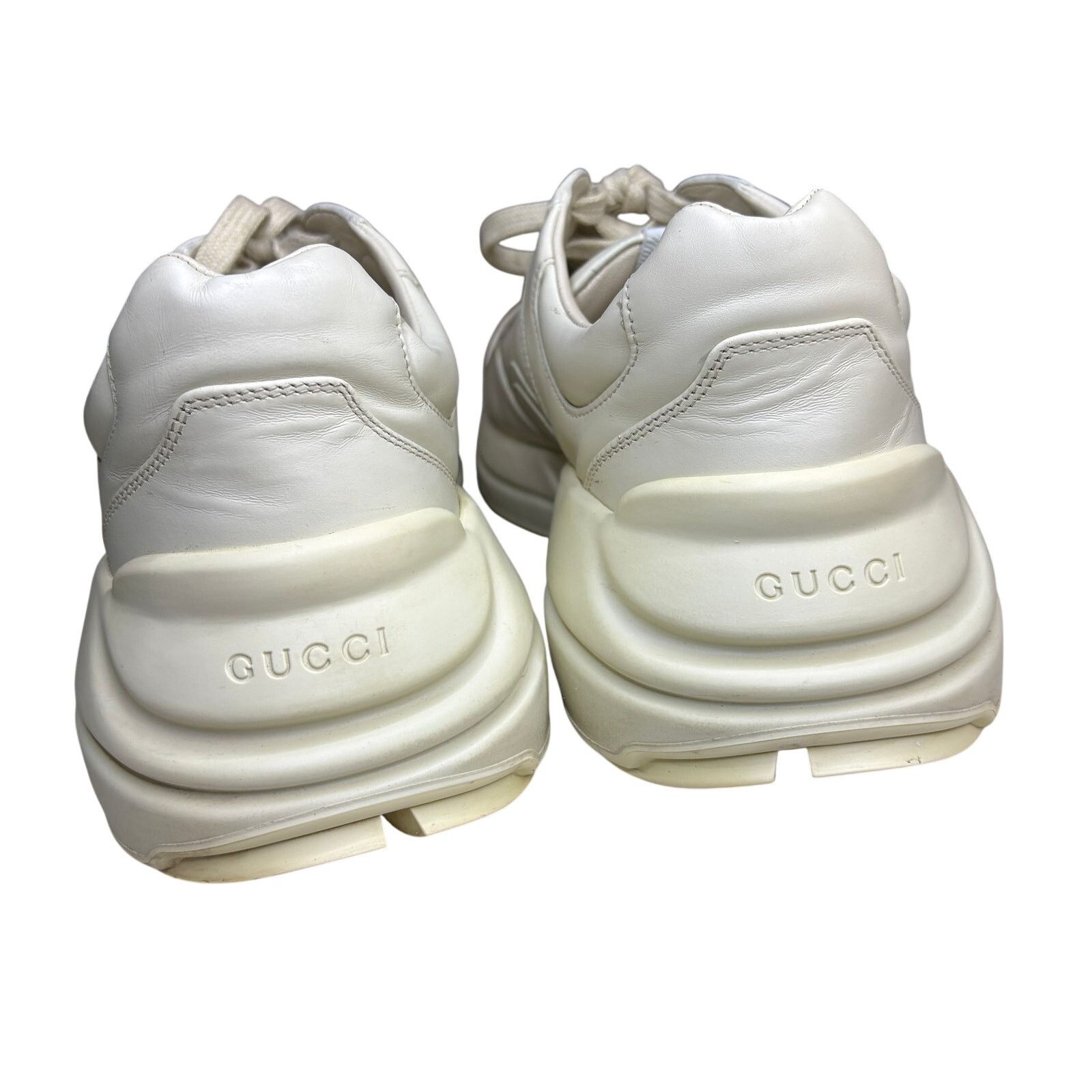 Gucci Size 9G - Gucci Rython Red Logo Beige Sneakers Size US 10 / EU 43 - 5 Thumbnail