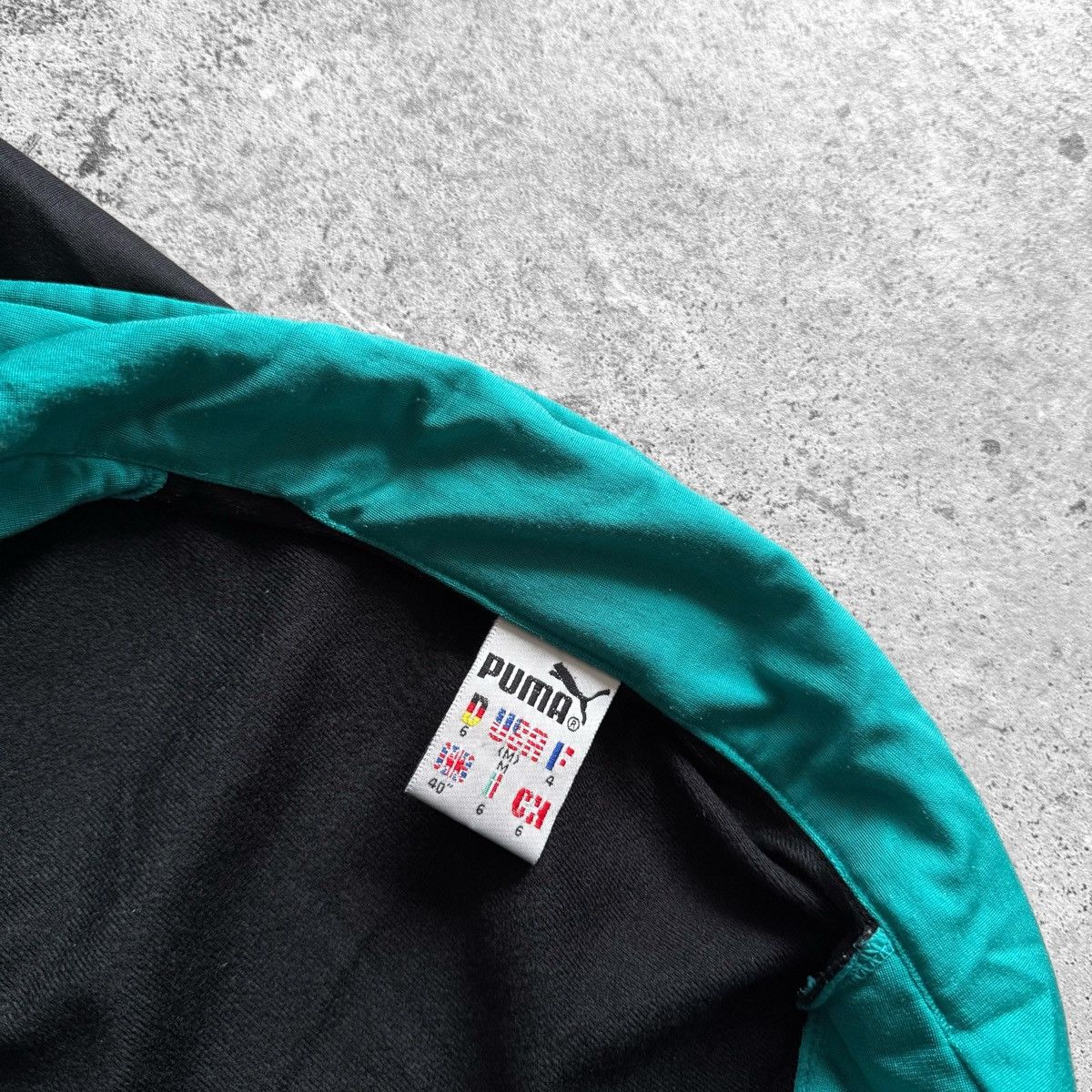 Puma Puma Vintage Mens Track Jacket Zip Up Black Teal 90s Retro Size US M / EU 48-50 / 2 - 5 Thumbnail