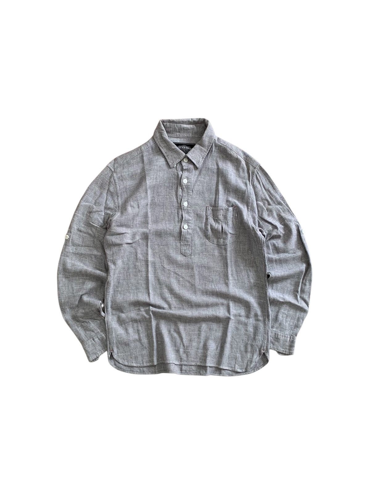 FrizmWORKS Last📦 Frizmworks Linen Half Button Up Shirt Size US L / EU 52-54 / 3 - 1 Thumbnail