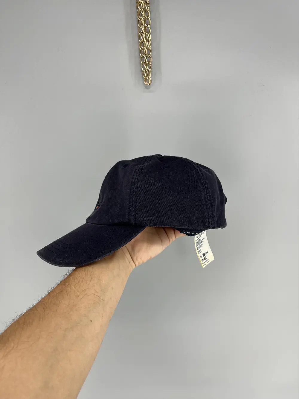 Tommy Hilfiger VINTAGE Tommy Hilfiger Hat Cap Snap Back Navy Flag Logo 90s Size ONE SIZE - 3 Thumbnail