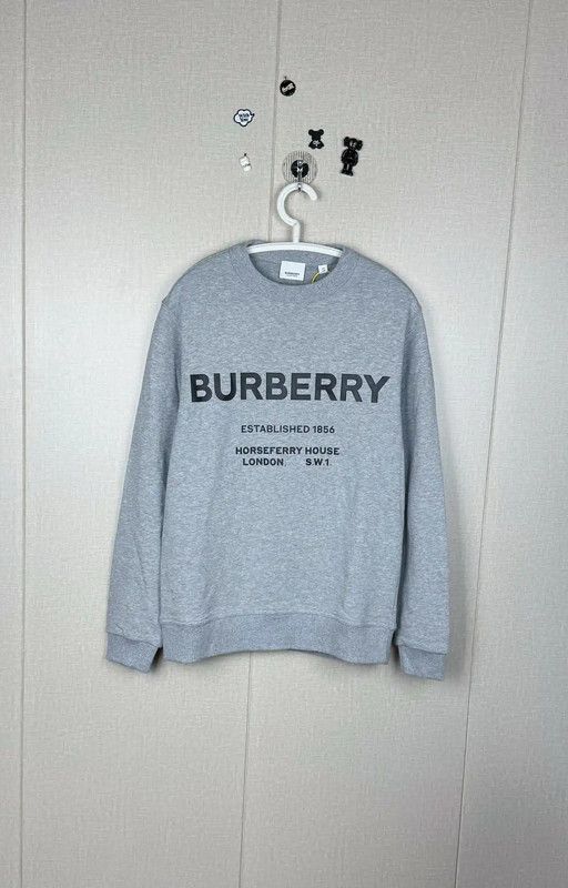 Burberry Burberry Men's Light Gray Cotton Sweatshirt Size US XS / EU 42 / 0 - 1 Thumbnail