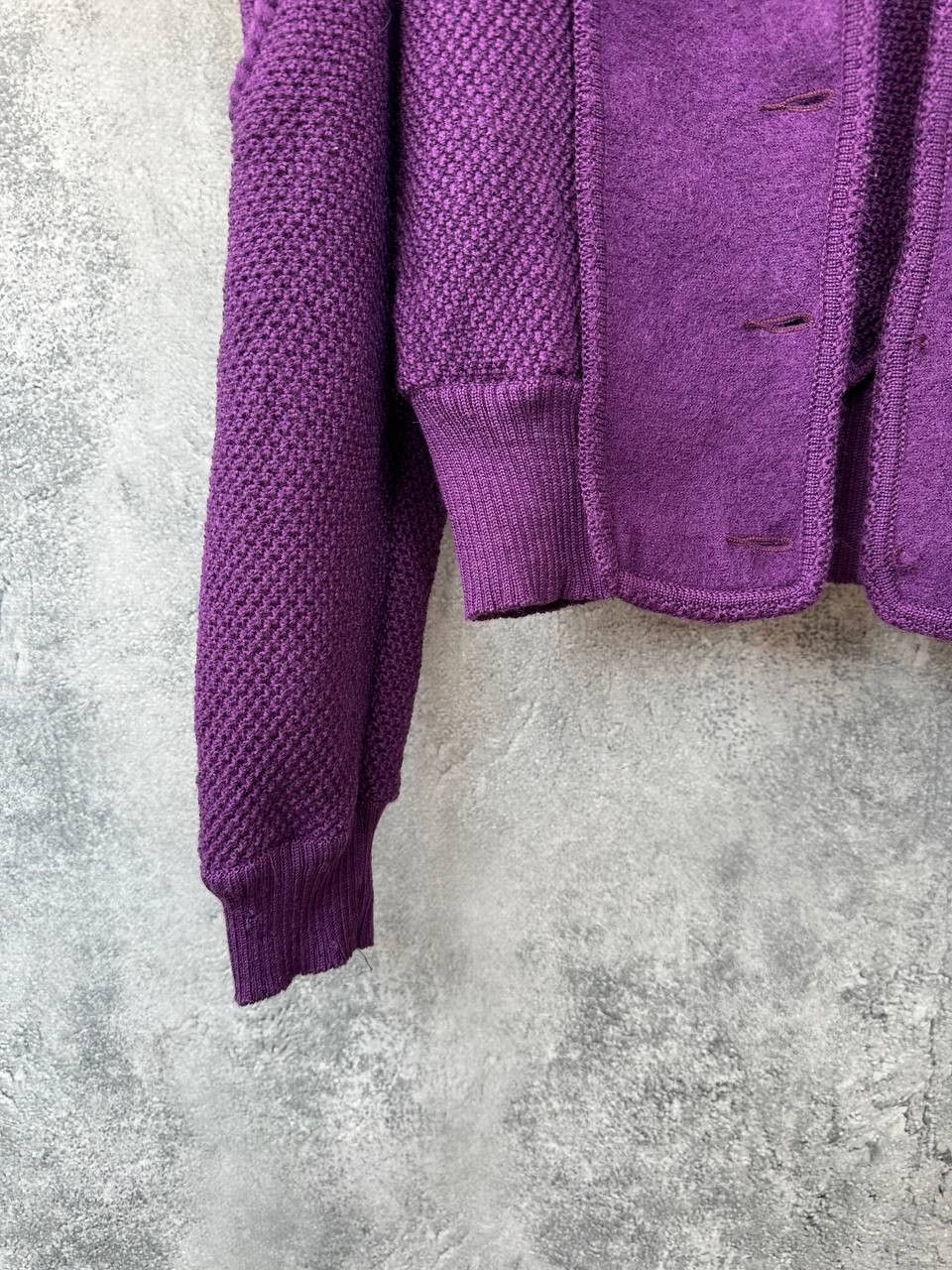 Kurt Geiger Geiger Austria Purple Wool Cardigan Vintage Sweater Jacket Size M / US 6-8 / IT 42-44 - 7 Thumbnail