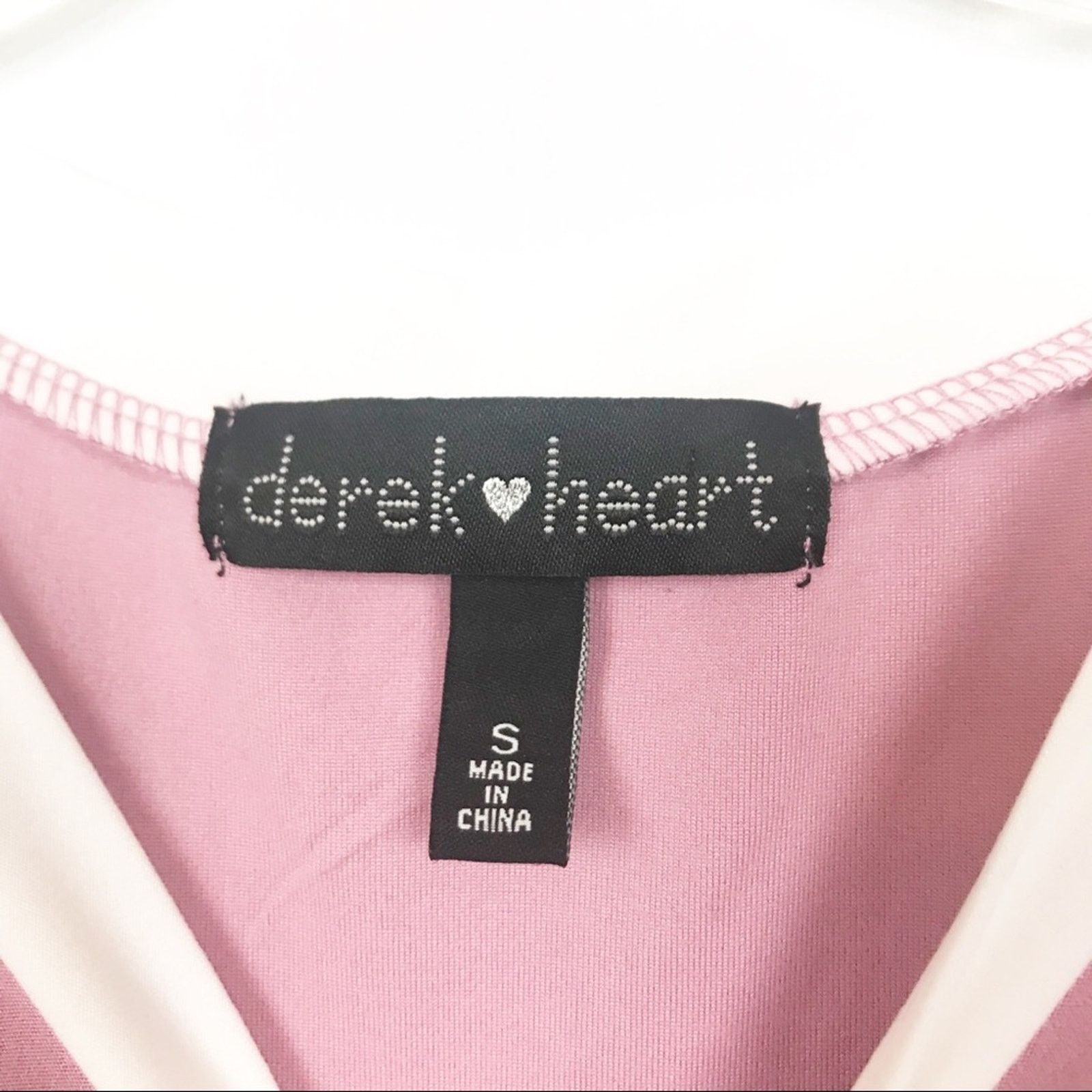 Other Derek Heart Pink Ringer T-Shirt Dress Size S / US 4 / IT 40 - 2 Thumbnail