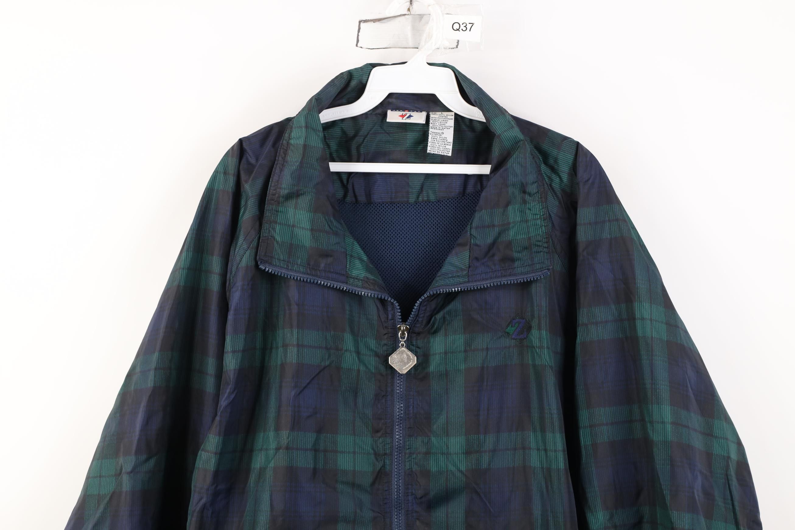Vintage Vintage 90s Streetwear Windbreaker Bomber Jacket Tartan Size US L / EU 52-54 / 3 - 2 Thumbnail