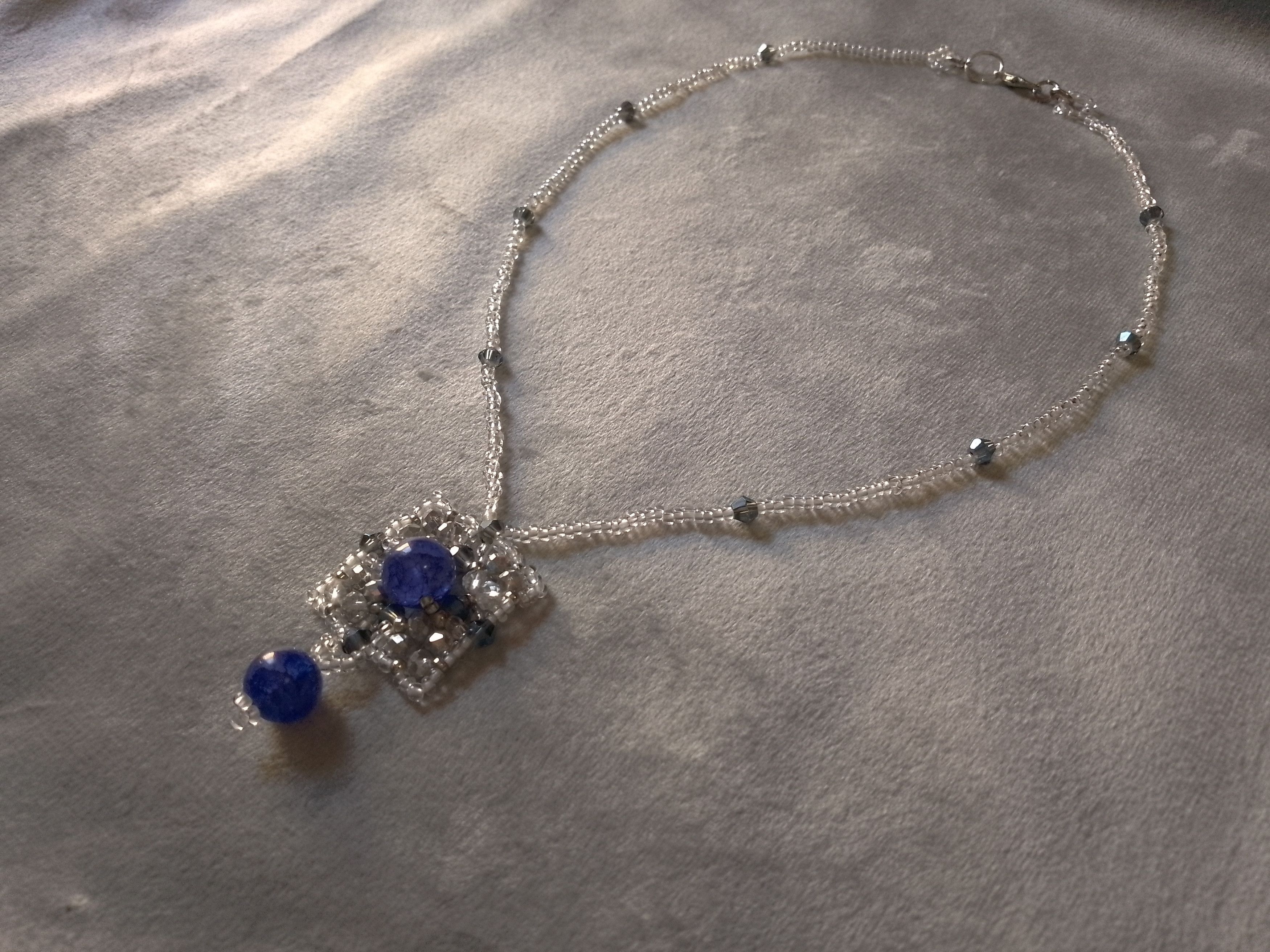 Handmade Necklace with pendant Blue Sodalite natural gemstones Size ONE SIZE - 2 Thumbnail