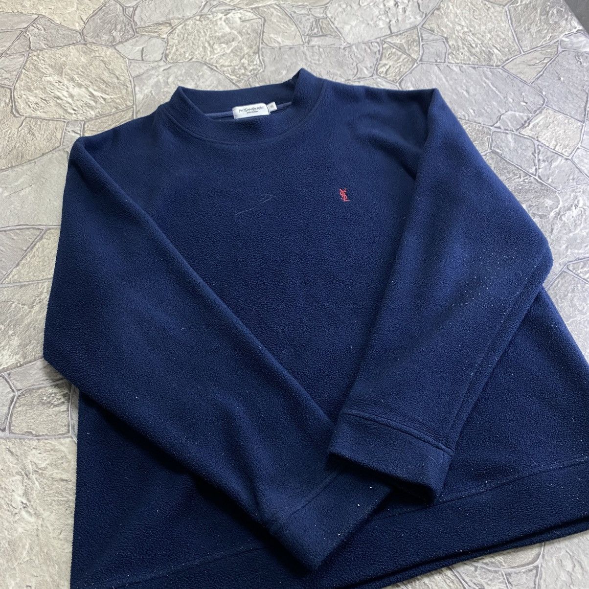 Yves Saint Laurent Vintage Yves Saint Laurent YSL Fleece Mock Neck Sweatshirt Size US XL / EU 56 / 4 - 3 Thumbnail