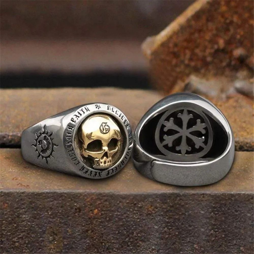 Jewelry × Vintage Skull Hip Hop Ring Size ONE SIZE - 5 Thumbnail