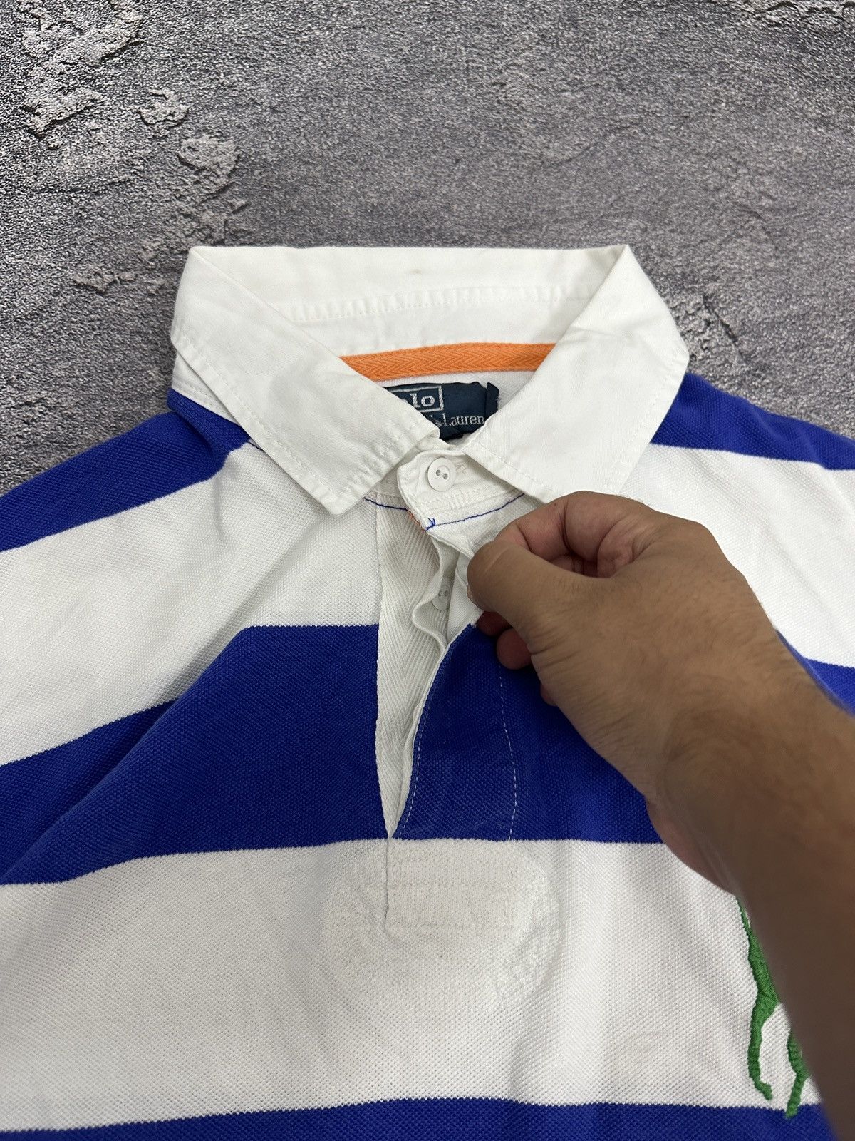 Vintage Vintage Ralph Lauren #3 Striped Rugby Polo Shirt XL Size US XL / EU 56 / 4 - 5 Thumbnail