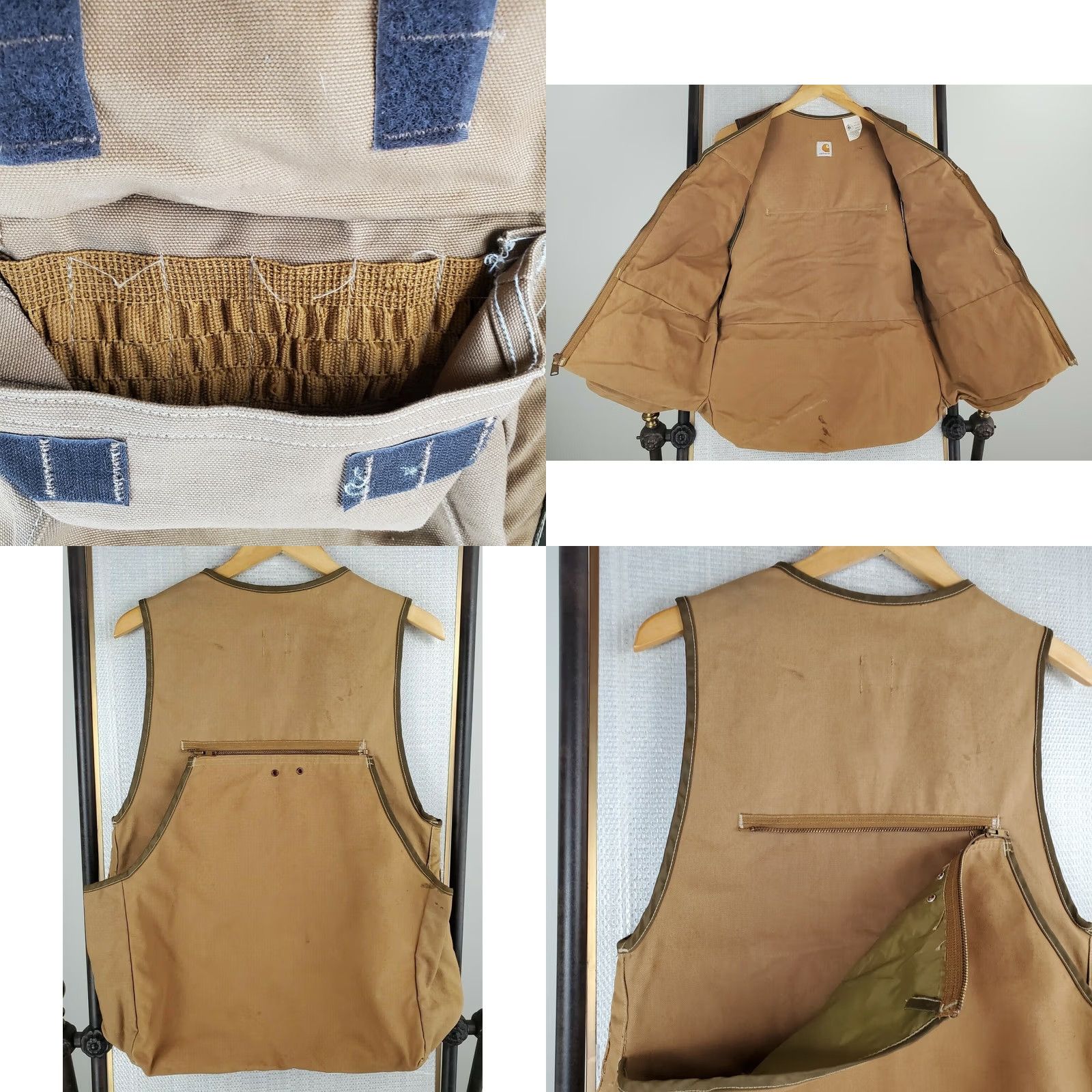 Carhartt VTG Carhartt Vest Mens Hunting Corduroy Cotton Duck Vest Small Beige USA Camouflage Men Front Pouch Ammunition Holders Game Pouch Size US S / EU 44-46 / 1 - 8 Thumbnail