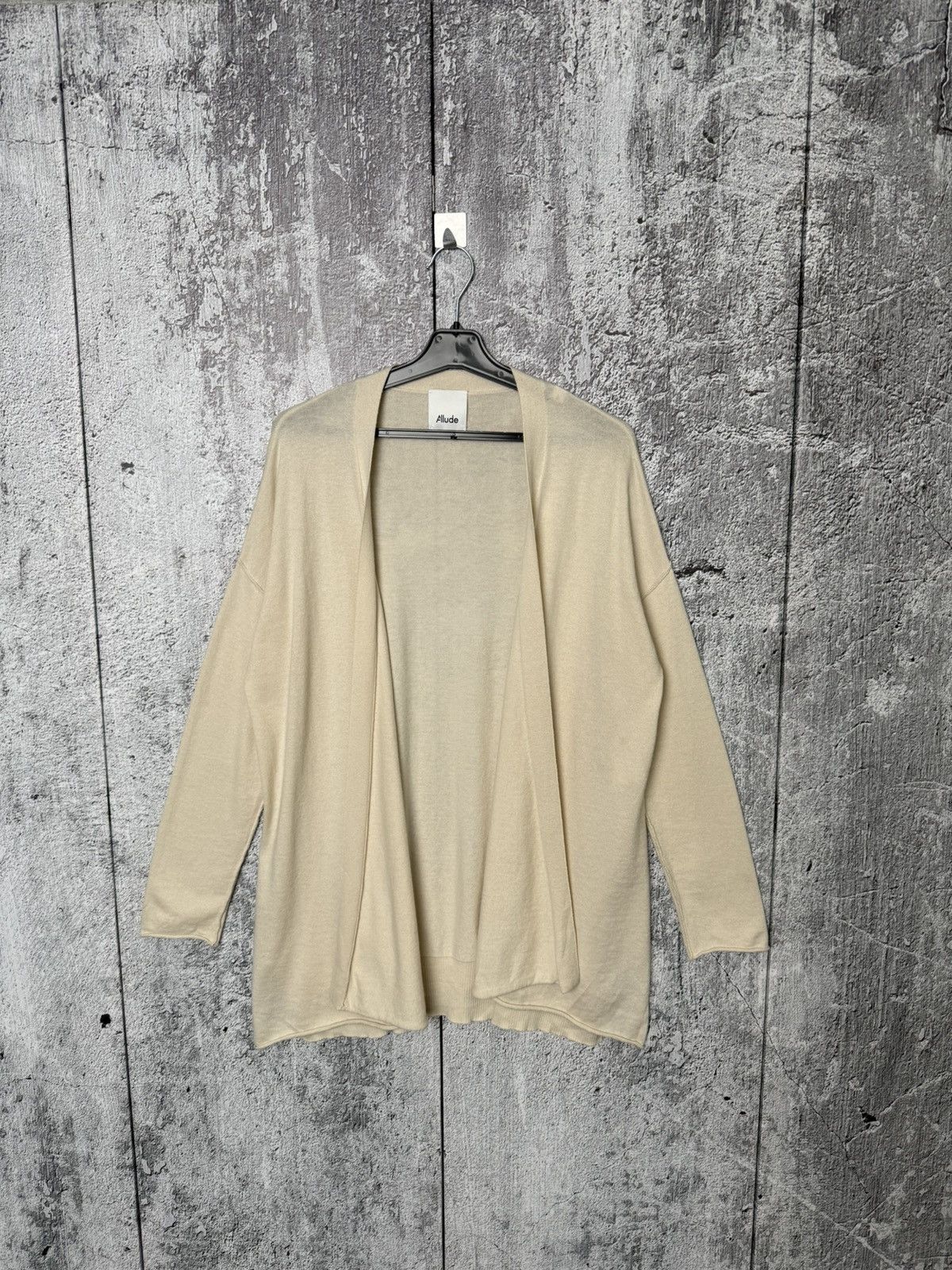 Allude Allude Cashmere Beige Open Front Cardigan Sweater Size S Size S / US 4 / IT 40 - 1 Thumbnail