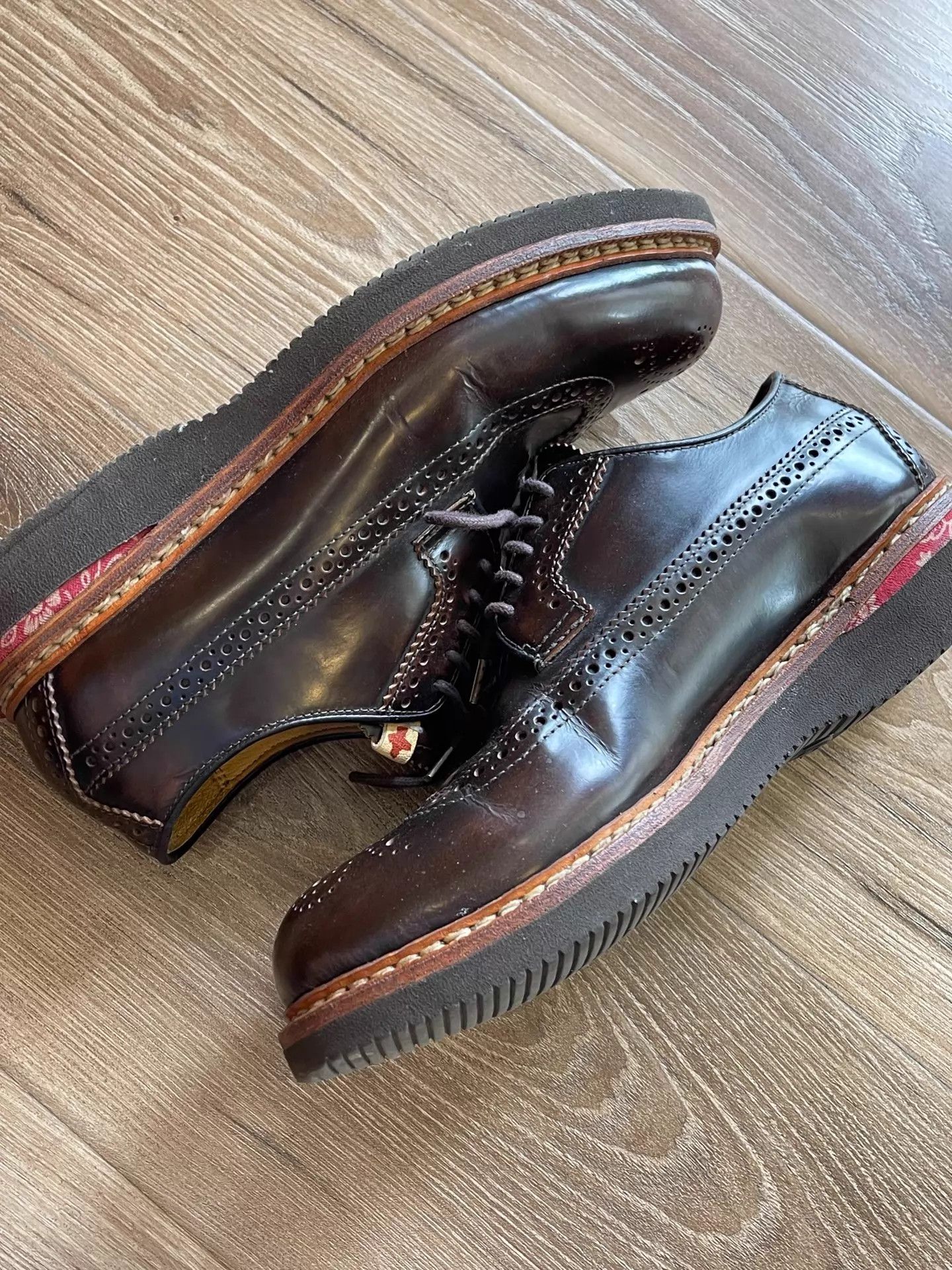 Visvim visvim patraician-wtfolk Cowhide Carved V-Sole Brown 9 Size US 9 / EU 42 - 3 Thumbnail
