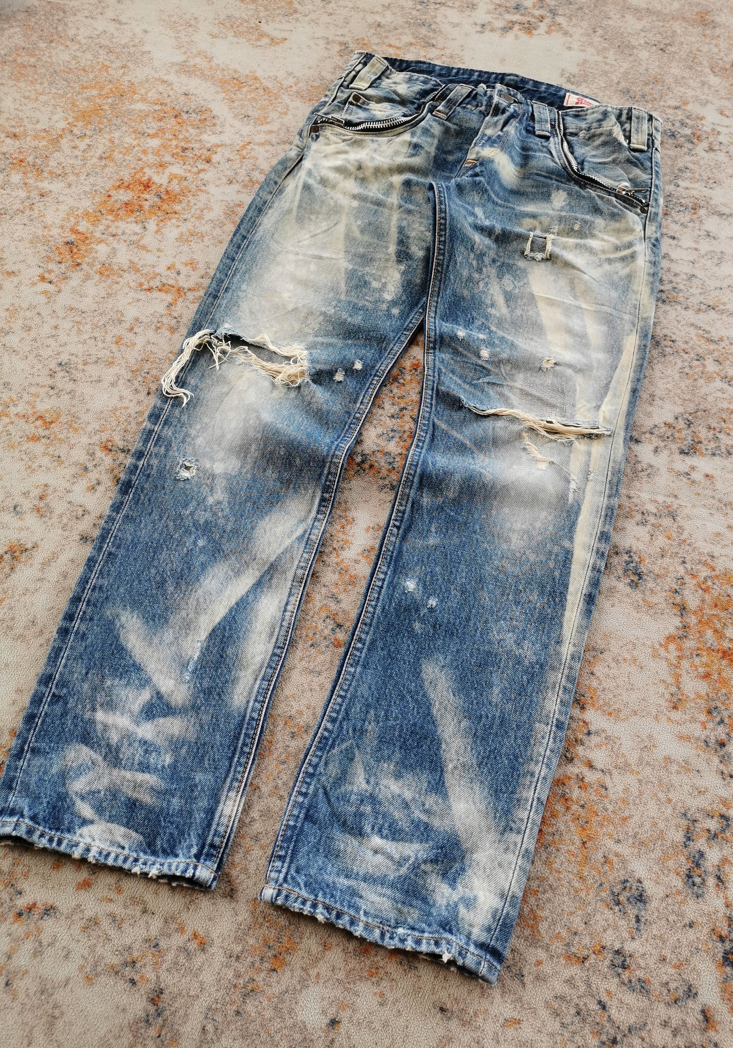 Alternative Apparel Japanese Brand R.N.A Inc Bleach Distressed Jeans Size US 30 / EU 46 - 7 Thumbnail