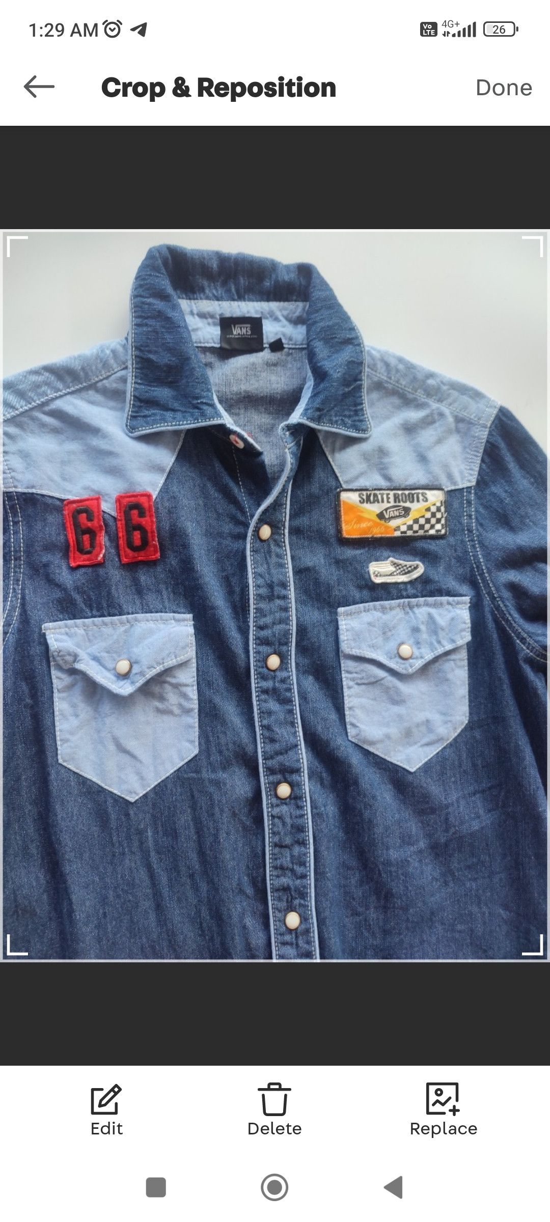 Vans VANS LONGSLEEVE DENIM SHIRT Size US M / EU 48-50 / 2 - 4 Thumbnail