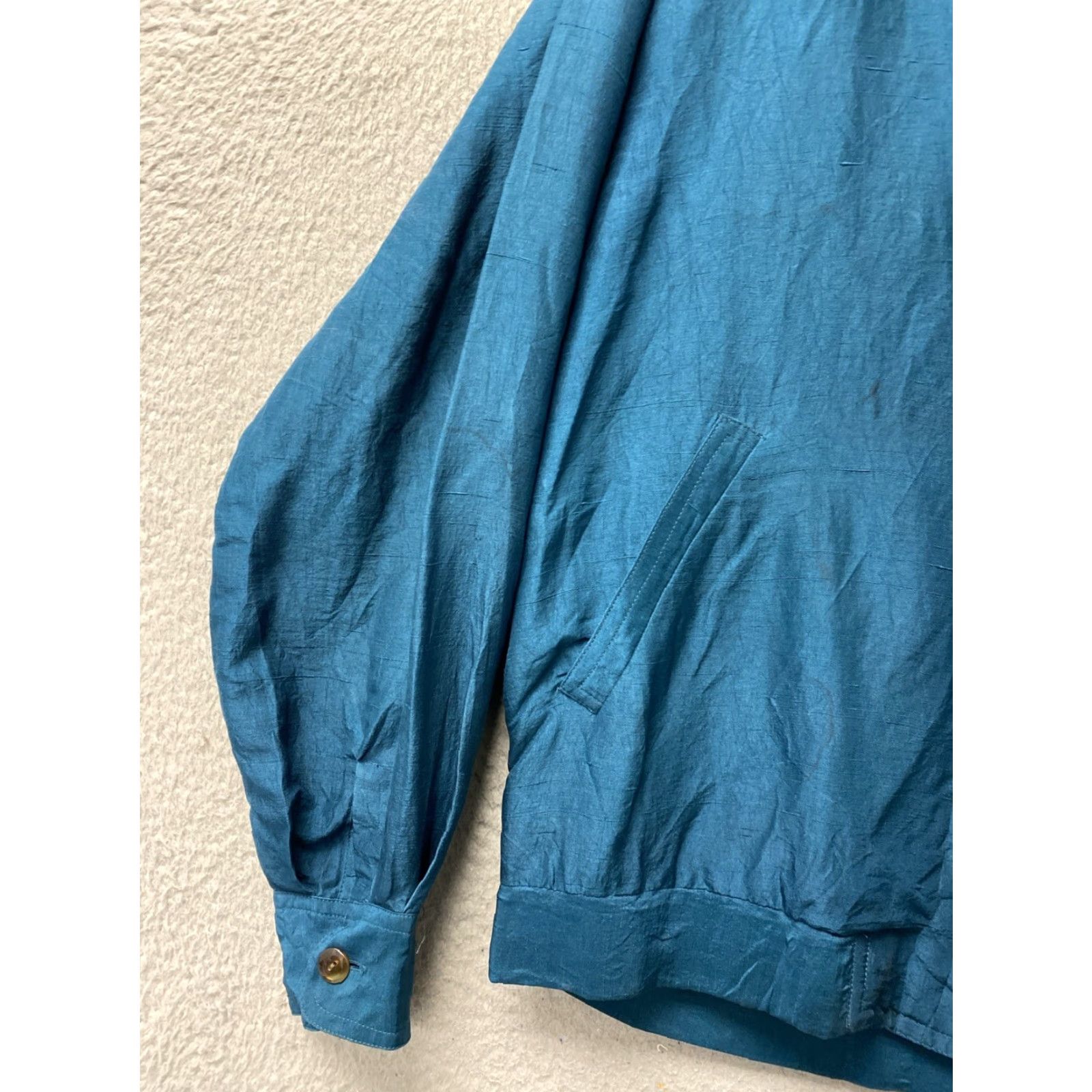 Vintage VINTAGE Louante Silk Windbreaker Jacket Women's Small Dark Green Activewear 90s Retro Size S / US 4 / IT 40 - 2 Thumbnail