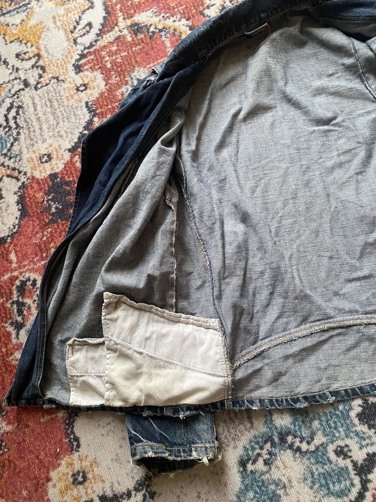 Beams Plus × Japanese Brand disstressed denim jacket Size US L / EU 52-54 / 3 - 15 Thumbnail