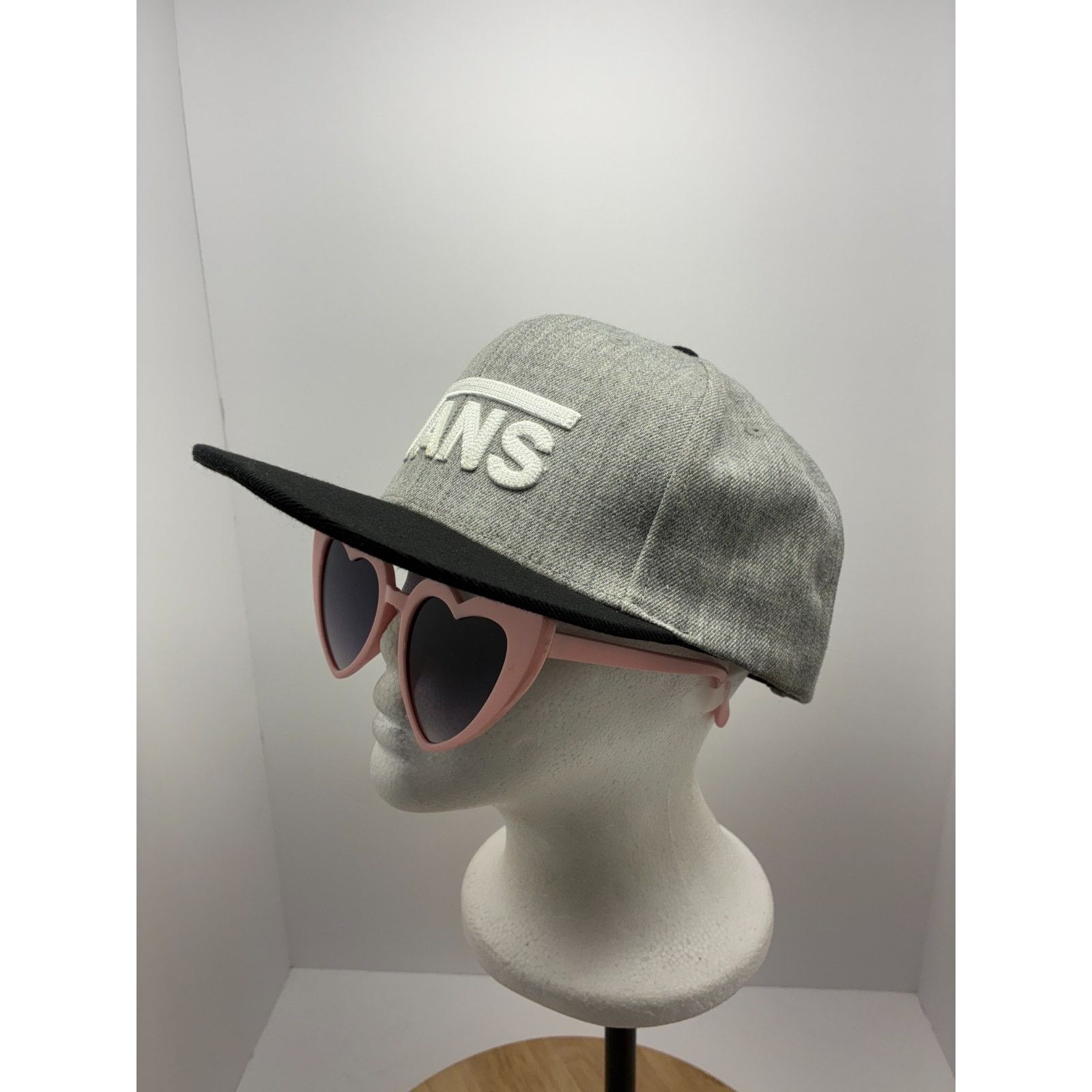 Vans Vans “Off the Wall” Snapback Hat Gray Black Wool Blend Size ONE SIZE - 3 Thumbnail