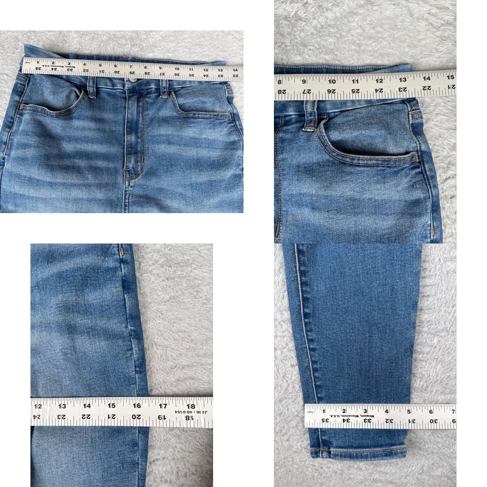 American Eagle Outfitters American Eagle Outfiters Jeans Women 8 Blue Denim Jegging Stretch Distressed Zip 27x27 5-Pocket Design Inseam 27 Size 30" / US 8 / IT 44 - 9 Thumbnail