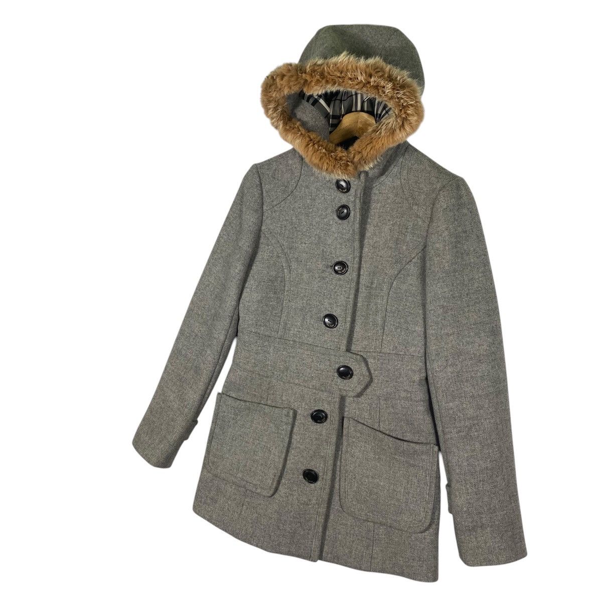 Burberry Burberrys Hoodie Rabbit Fur Trench Coat Size 38 Grey Colour Size XS / US 0-2 / IT 36-38 - 2 Thumbnail