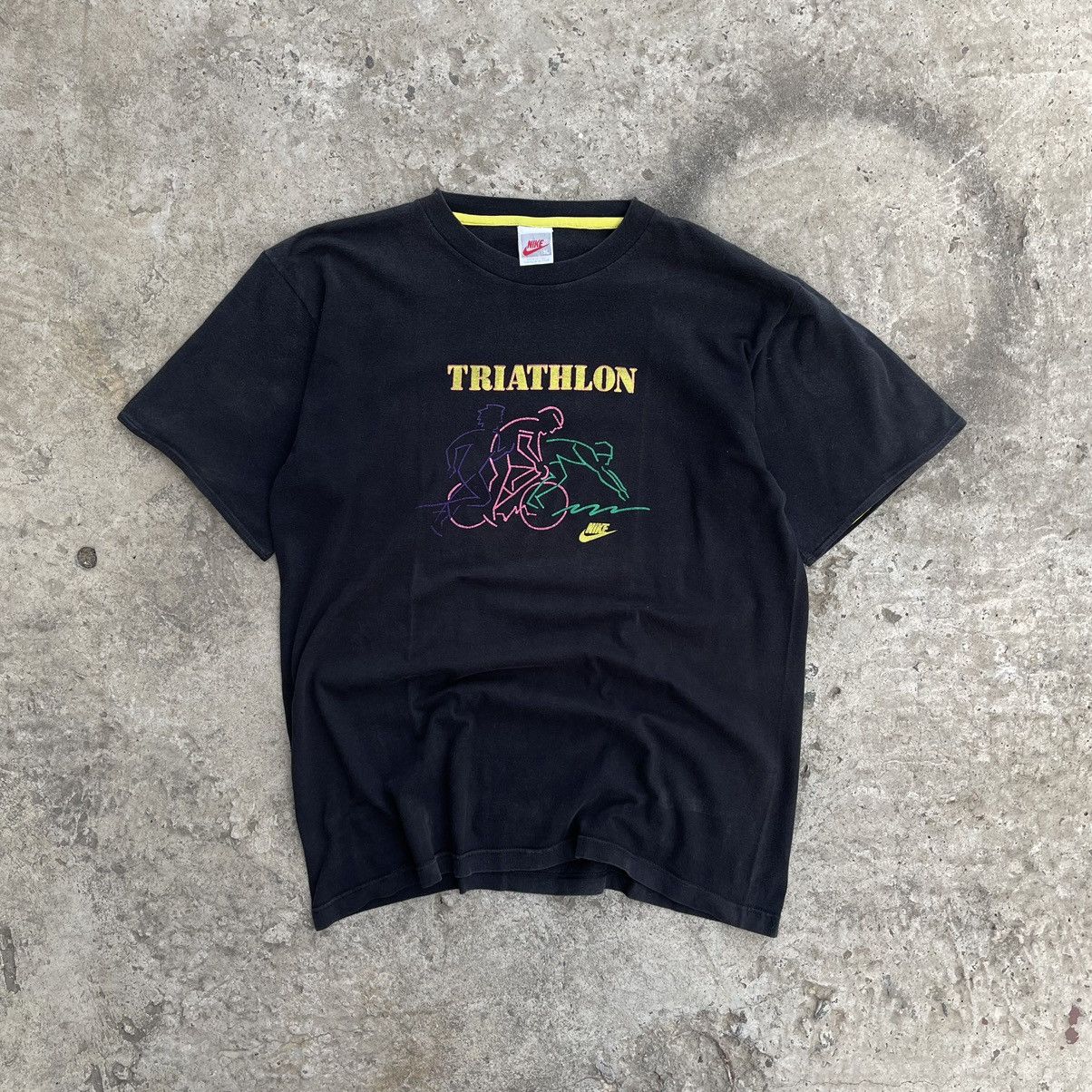 Vintage Nike Triathlon T-shirts Big Logo 90s Style USA Y2K