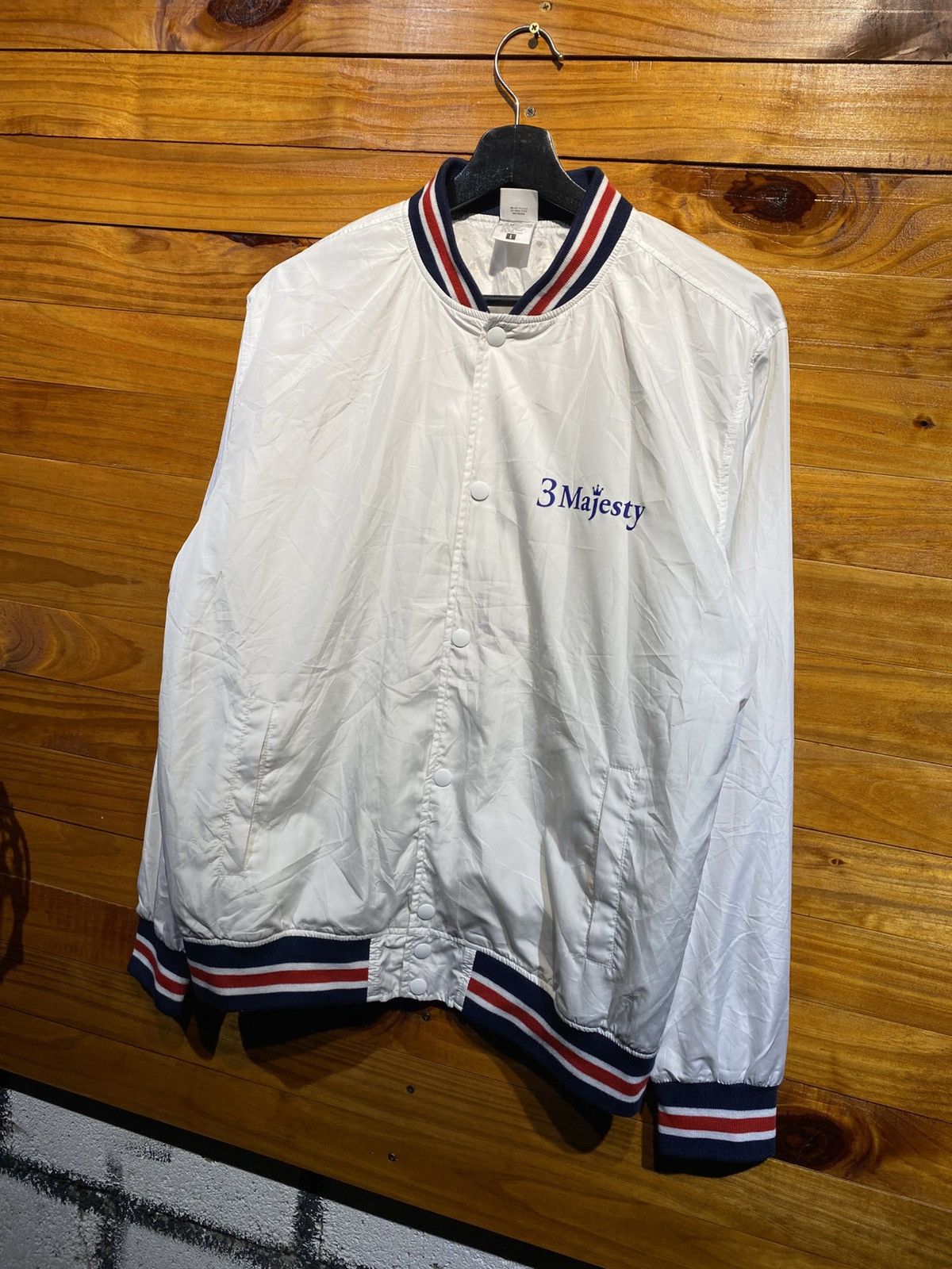 Japanese Brand 3 Majesty × Lifemax White Varsity Jacket Anniversary Tour Size US L / EU 52-54 / 3 - 2 Thumbnail