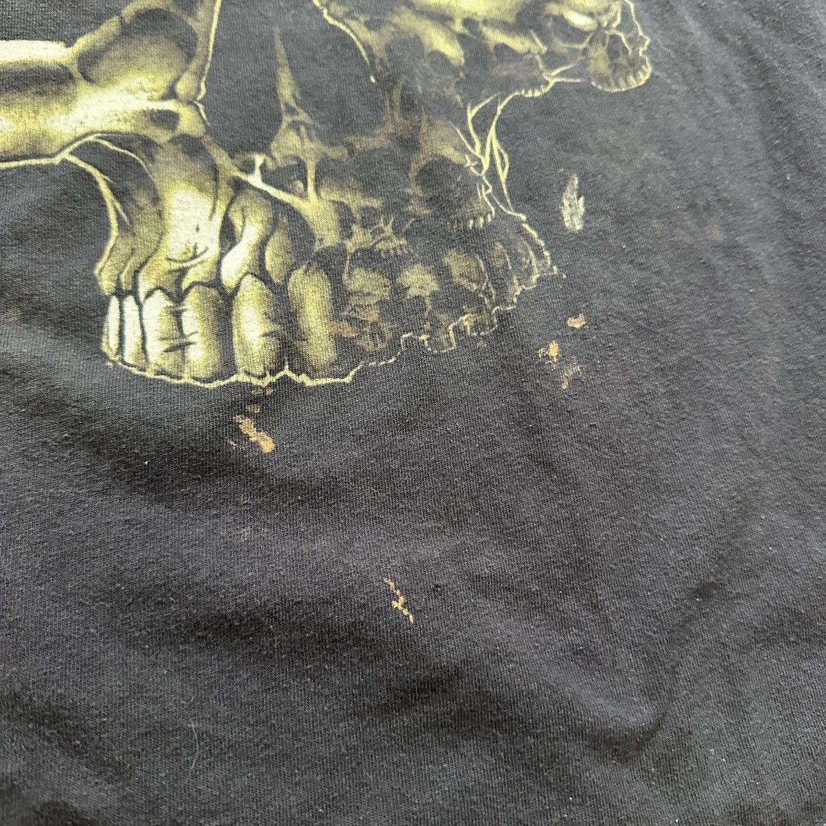 Other Vintage 2000s Y2K Skull Grunge Black Graphic Tee Size US L / EU 52-54 / 3 - 9 Thumbnail
