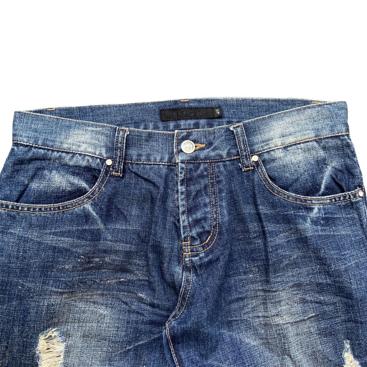 GOSTAR DE FUGA × If Six Was Nine × Le Grande Bleu (L.G.B.) Japanese Fuga Distressed Flare Denim Jeans Size US 31 - 2 Thumbnail