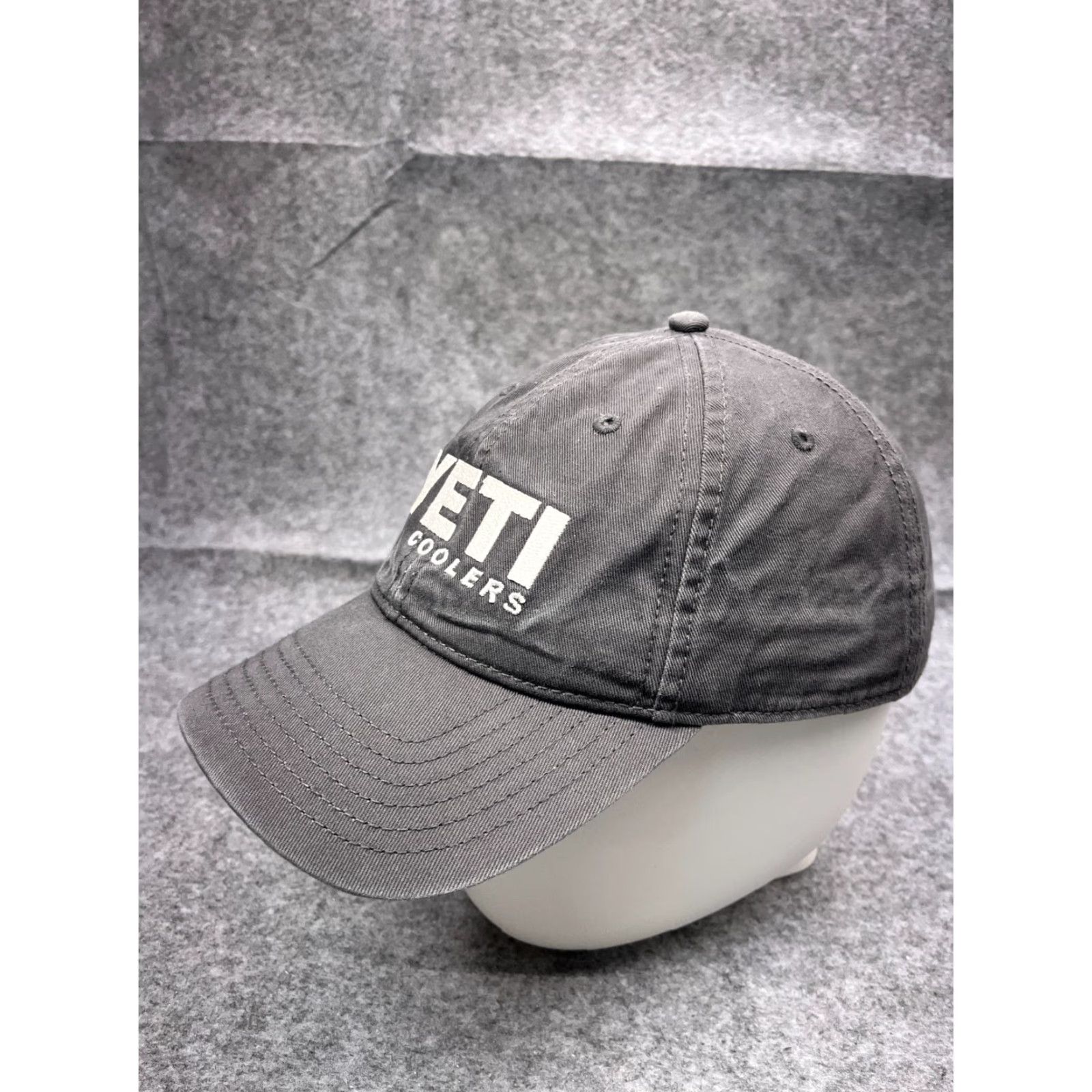 Yeti Yeti Baseball Cap Hat Cap Strap Back One Size Adult Gray 100% Cotton Twill Casual Baseball Hat Mens Size ONE SIZE - 4 Thumbnail