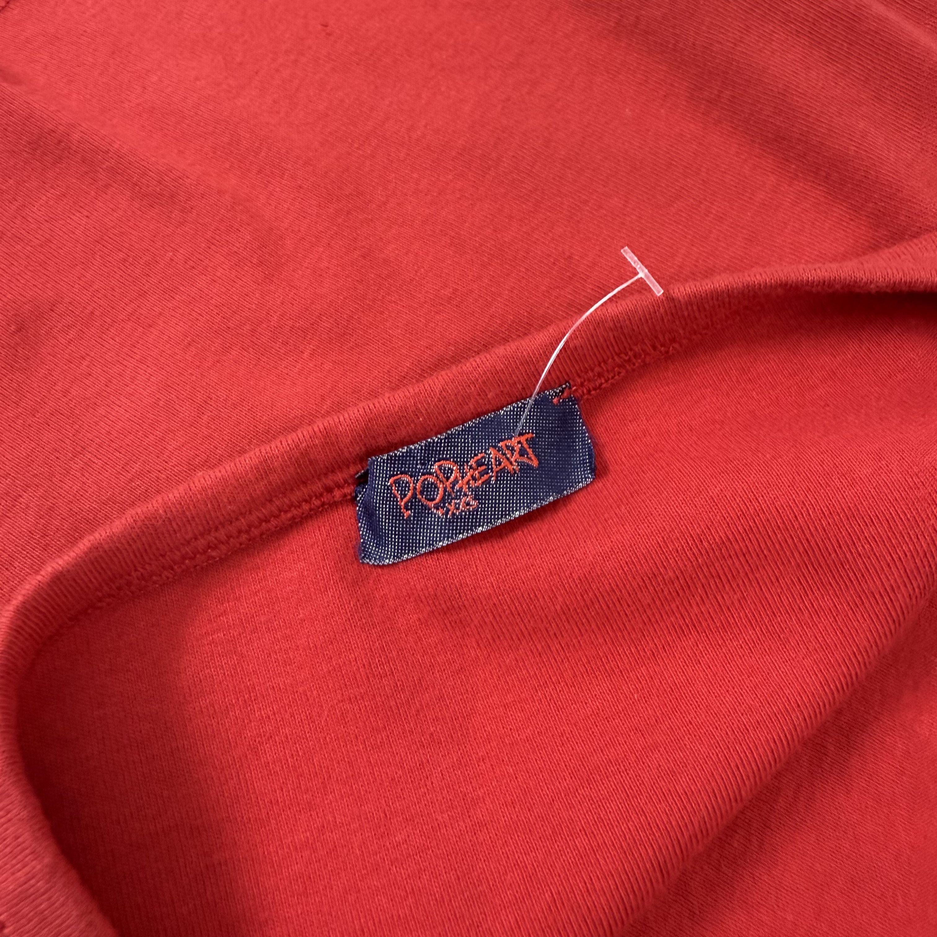 Vintage Vintage Pop Heart 90s Graphic Airplane Red Crop Top Size M / US 6-8 / IT 42-44 - 7 Thumbnail