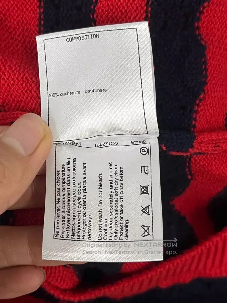 Chanel Chanel Red striped knitted short sleeves Size XS / US 0-2 / IT 36-38 - 6 Thumbnail