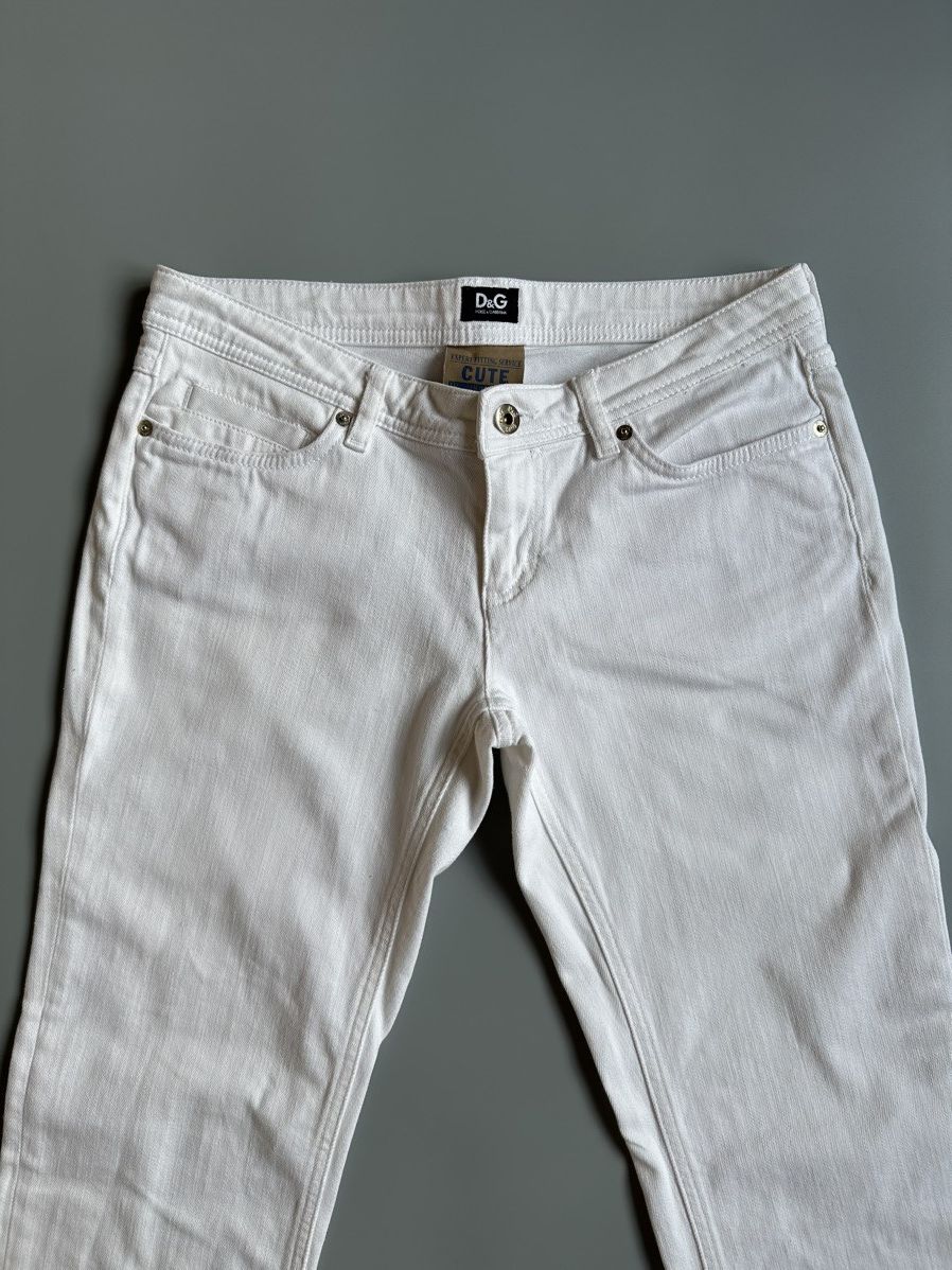 Dolce & Gabbana Vintage Dolce & Gabbana Women White Tight Fit Jeans Size 29 Size 29" - 4 Thumbnail