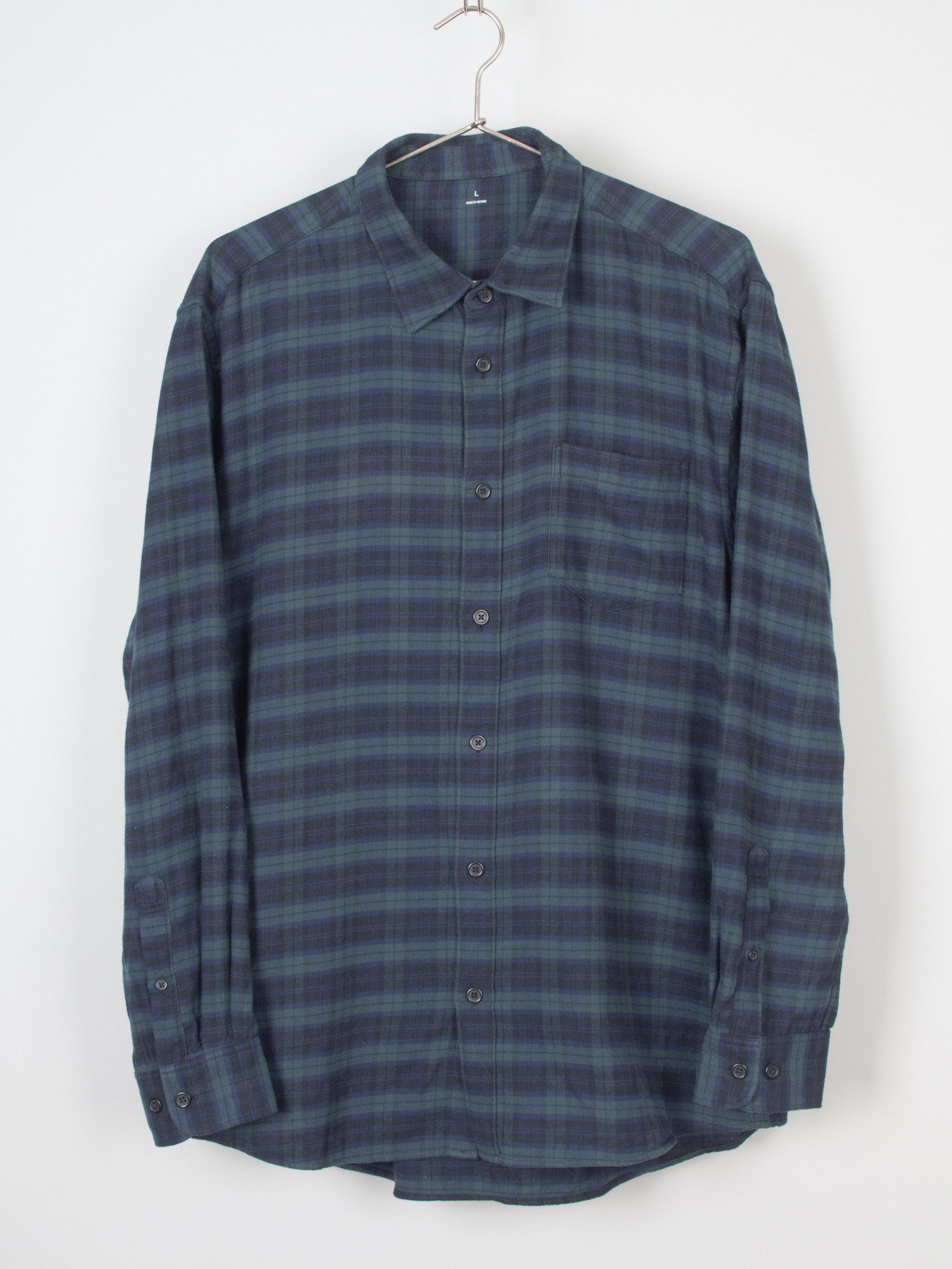Muji Organic Cotton Blackwatch Tartan Check Plaid Flannel Shirt Size US L / EU 52-54 / 3 - 1 Thumbnail