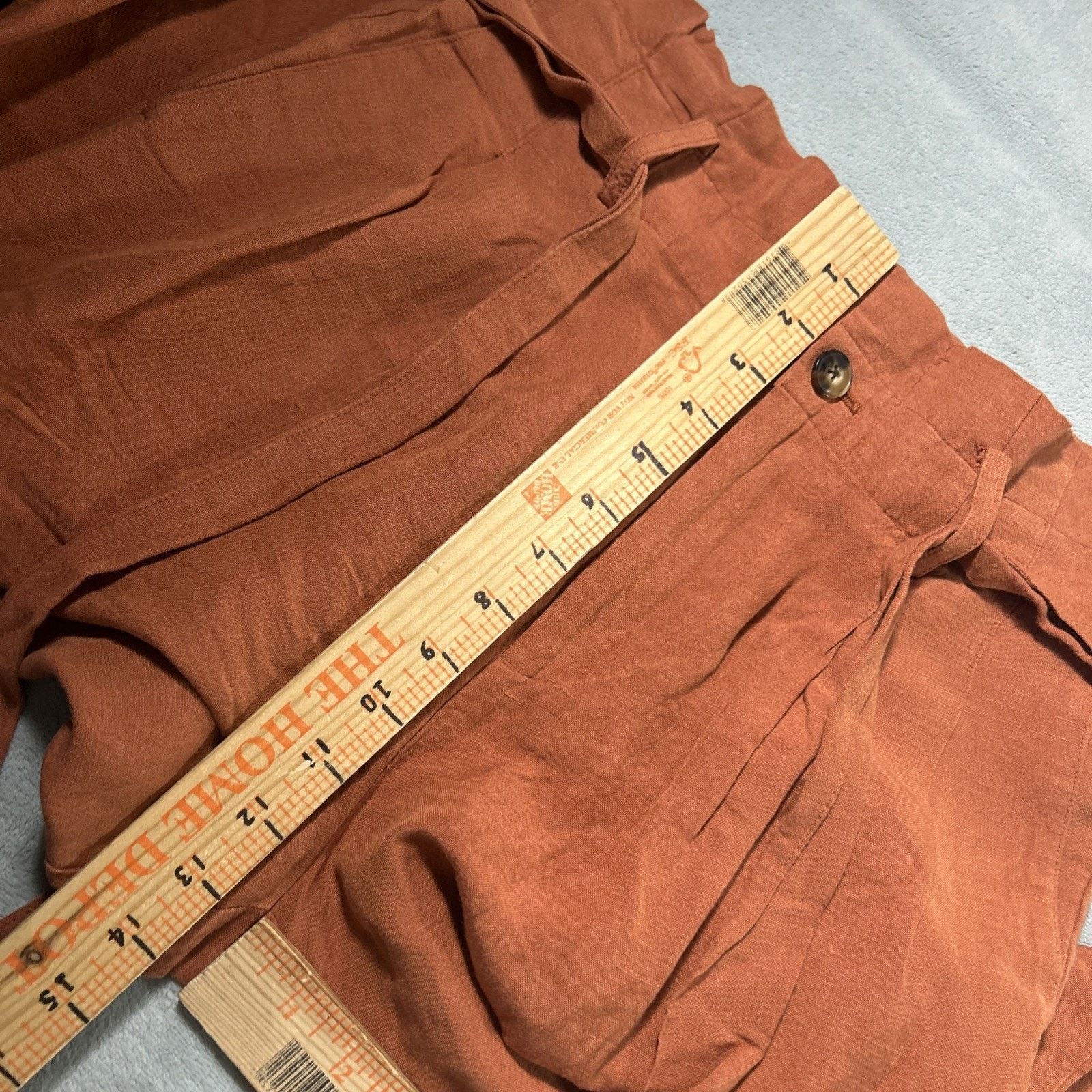 Madewell Baggy Linen Paperbag Pants 28x25 Hamilton Boho Cottage Belt Size 26" / US 2 / IT 38 - 14 Thumbnail
