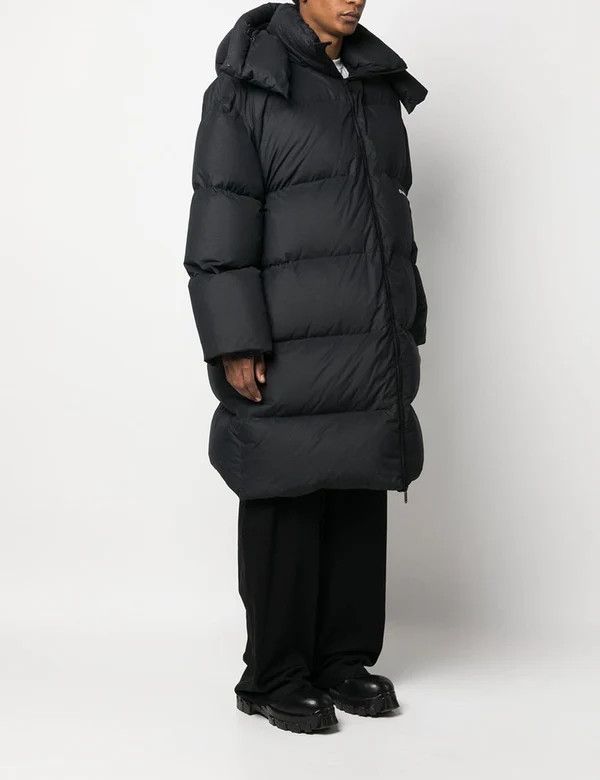 Off-White o1gr1nt1124 Bounce Hooded Down Long Puffer in Black Size US M / EU 48-50 / 2 - 2 Thumbnail