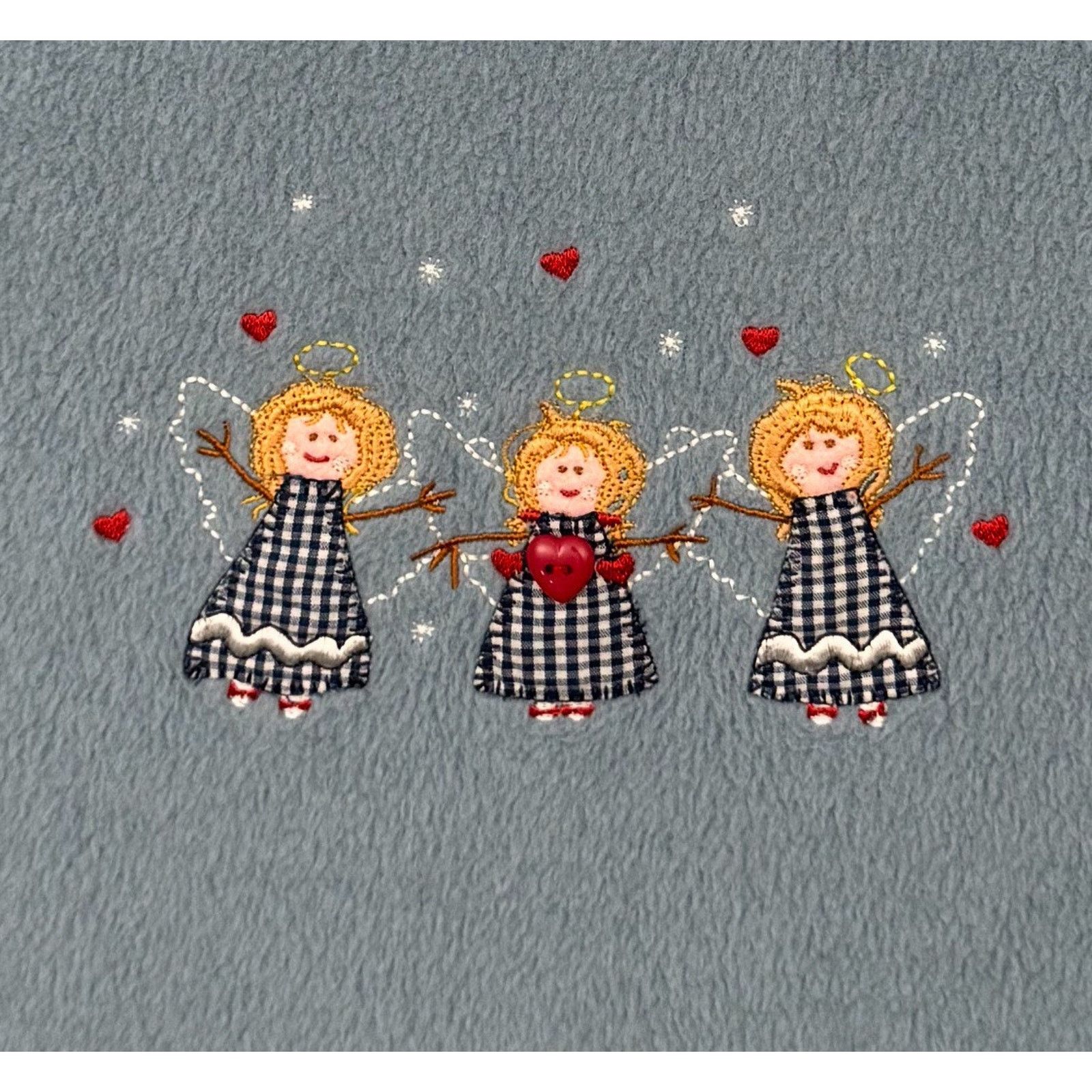 Other Vintage 90s Fleece Top Womens 3X Cottagecore Embroidered Size 3XL / US 20-22 - 2 Thumbnail