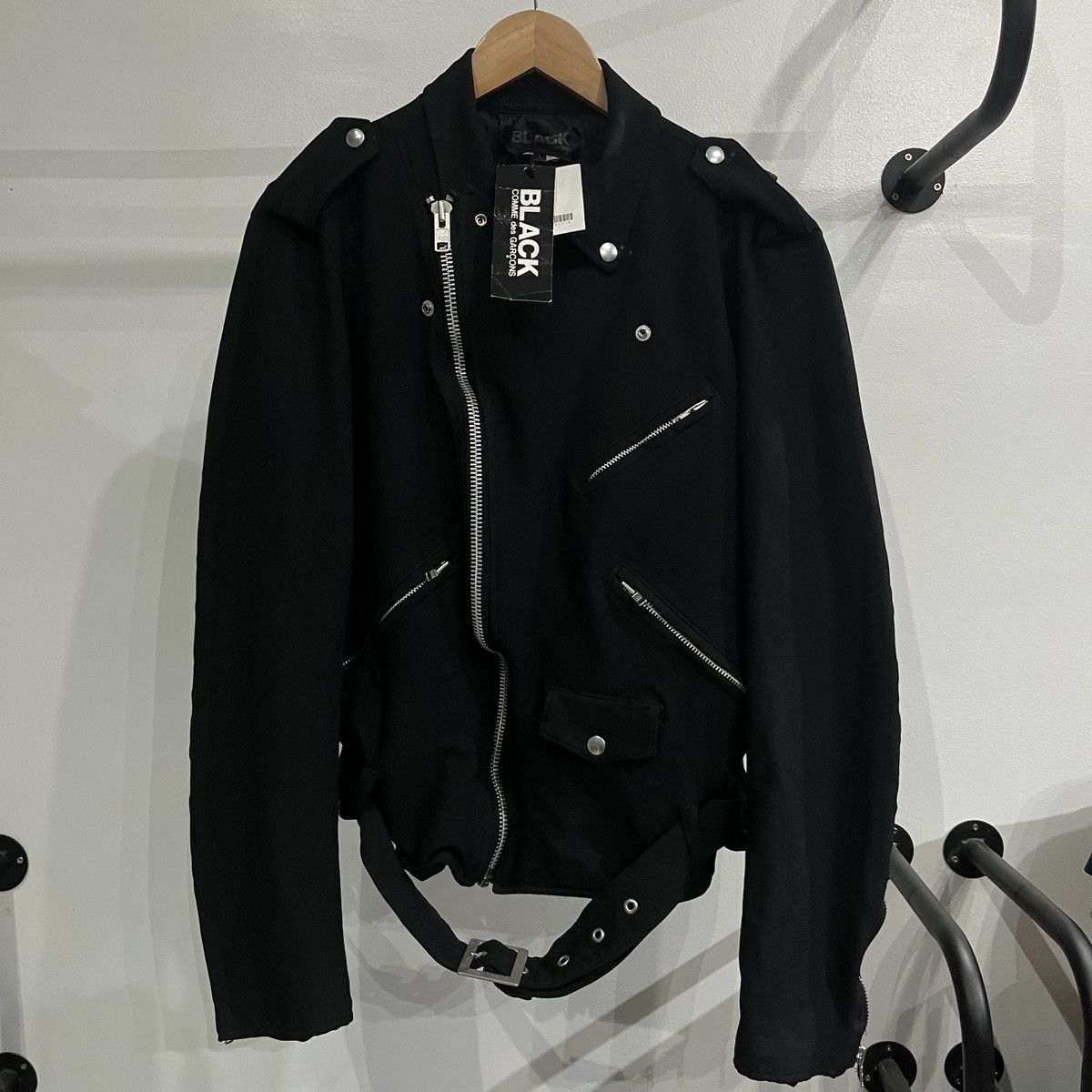Comme des Garcons Black Black Comme des Garcons Biker Jacket Size US L / EU 52-54 / 3 - 2 Thumbnail