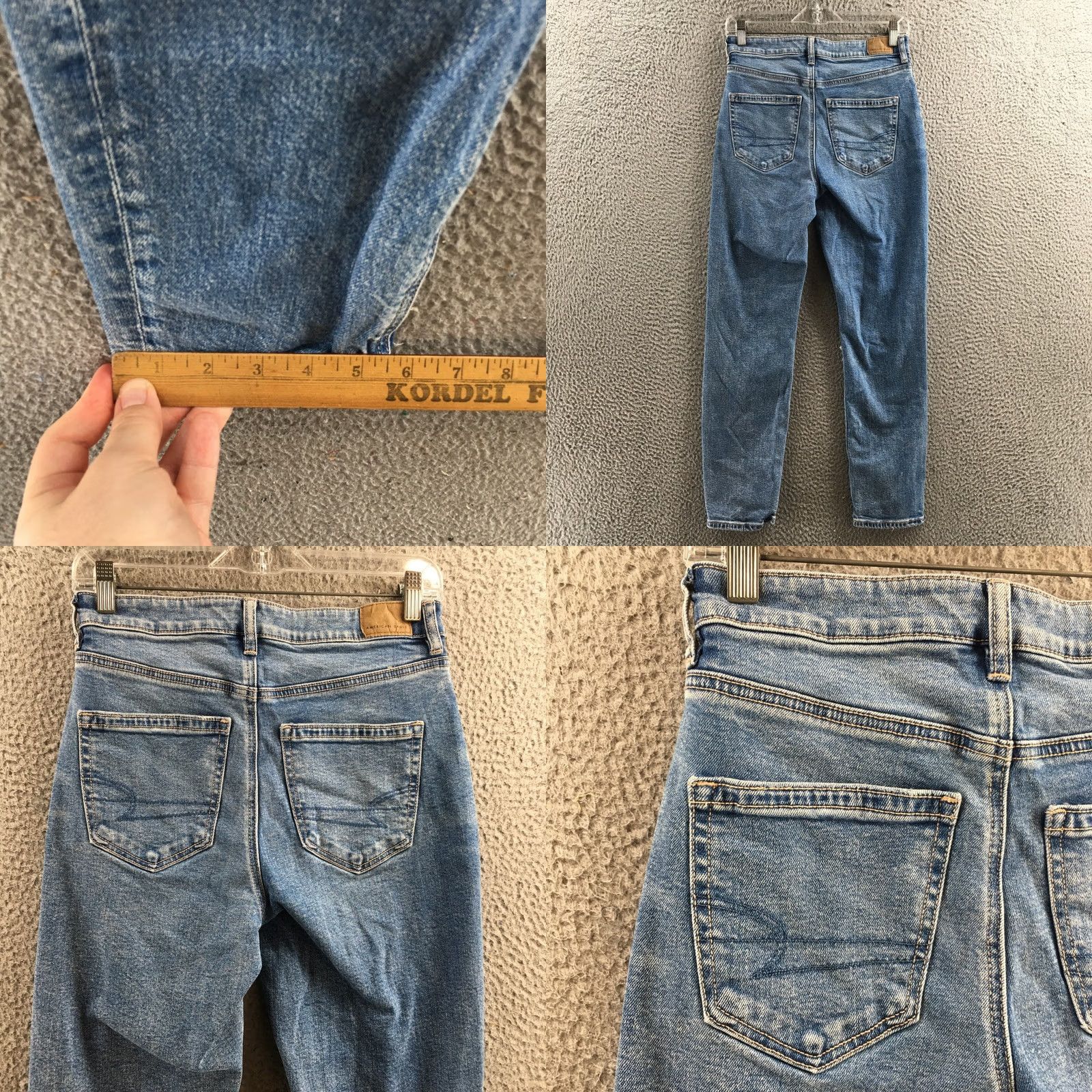 American Eagle Outfitters American Eagle Outfitters Skinny Jeans Womens 2 Short Blue Denim Distressed Zip Pants Jeans Blue Distressed Womens 2 Short Regular Mens Girls Size 26" / US 2 / IT 38 - 9 Thumbnail