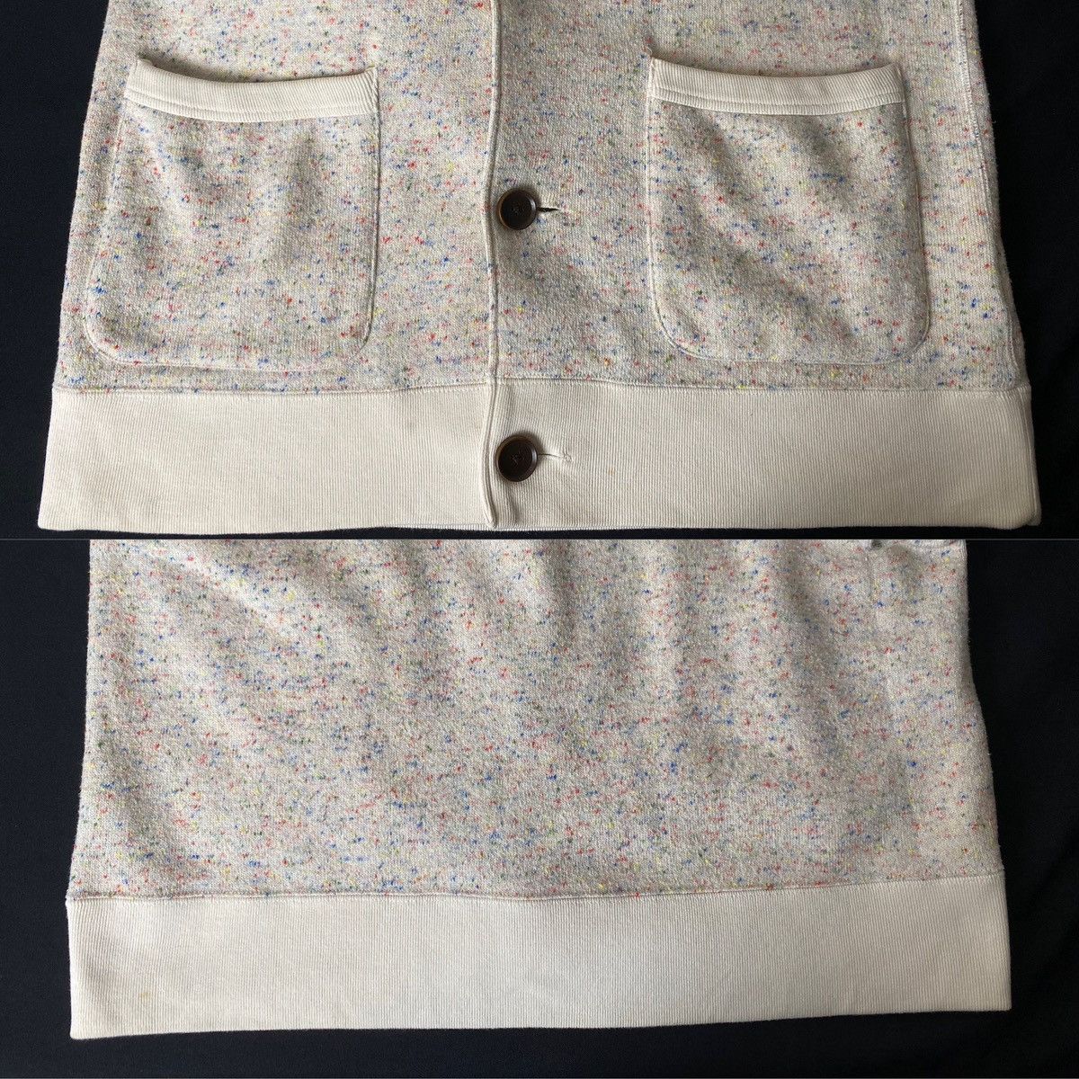 Bape A Bathing Ape Bape Knitted Jacket Hoodie XL Beige Rainbow Size US XL / EU 56 / 4 - 5 Thumbnail