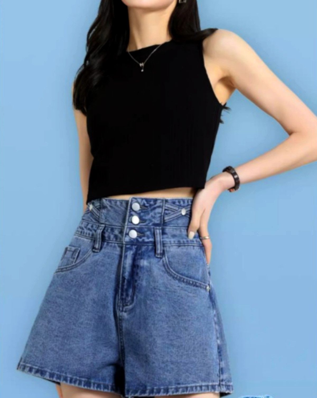 Designer × Japanese Brand × Vintage Stunning Vintage Buttony Wide Leg Washed Jeans Shorts Size 28" / US 6 / IT 42 - 4 Thumbnail