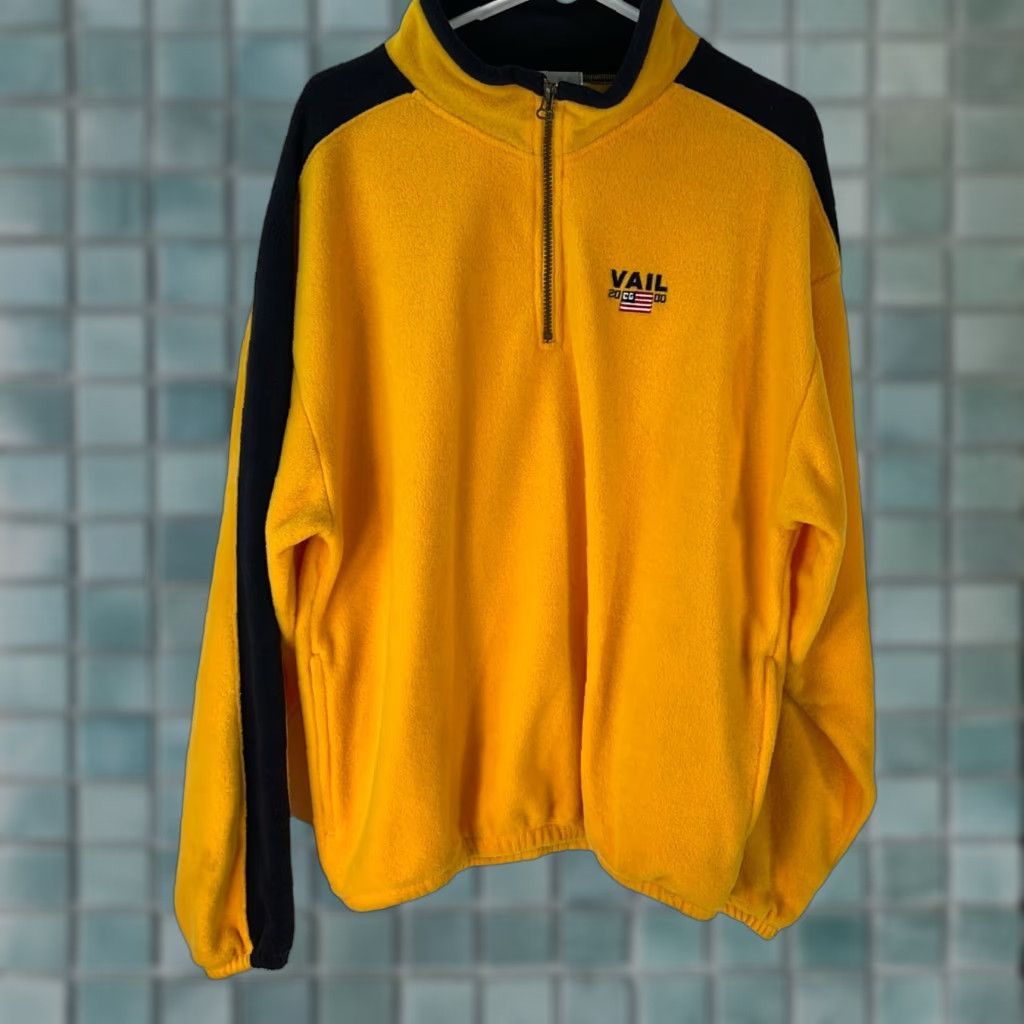 Vintage Sim Sports In Motion Mens Vail 20 CC Long Sleeves Yellow Pullover Sweater Size L Size US L / EU 52-54 / 3 - 1 Thumbnail