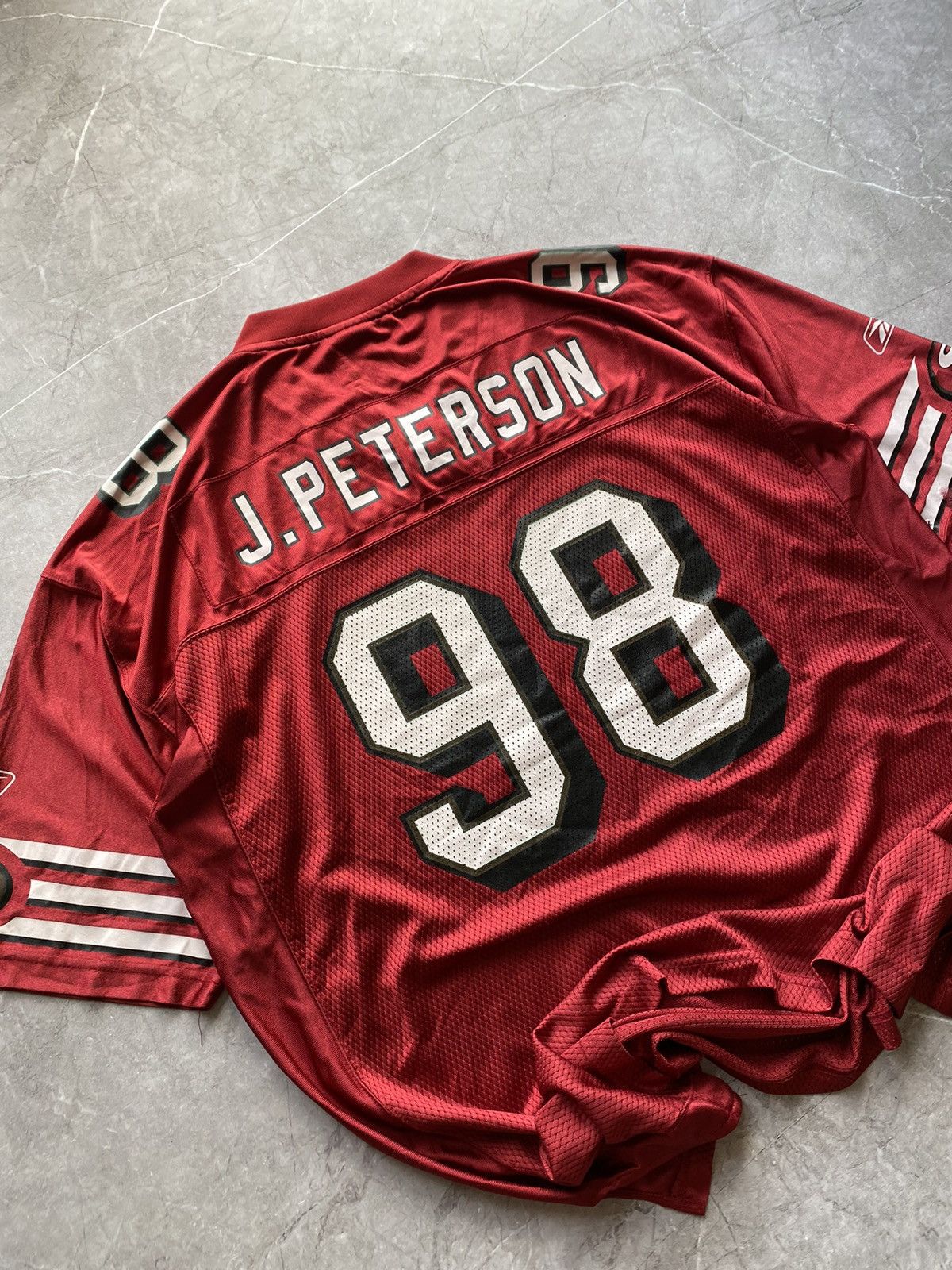 Reebok 🇺🇸SAN FRANCISCO 49ERS NFL FOOTBALL JERSEY REEBOK #98 PETERSON Size US XL / EU 56 / 4 - 4 Thumbnail