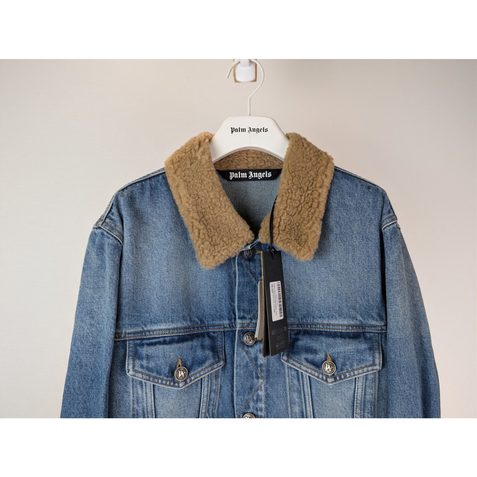 Palm Angels o1rshd1 Bear in Mind Denim Jacket in Blue / Brown Size US XXL / EU 58 / 5 - 4 Thumbnail