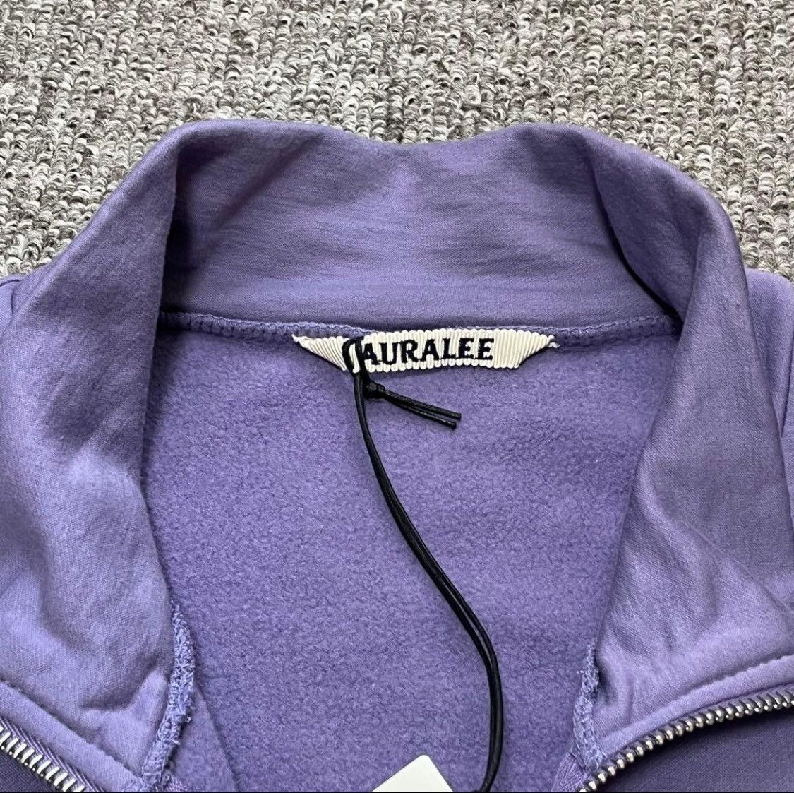 Auralee ELASTIC HIGH GAUGE SWEAT HALF ZIP P/O PURPLE Size 3 Size US M / EU 48-50 / 2 - 1 Thumbnail