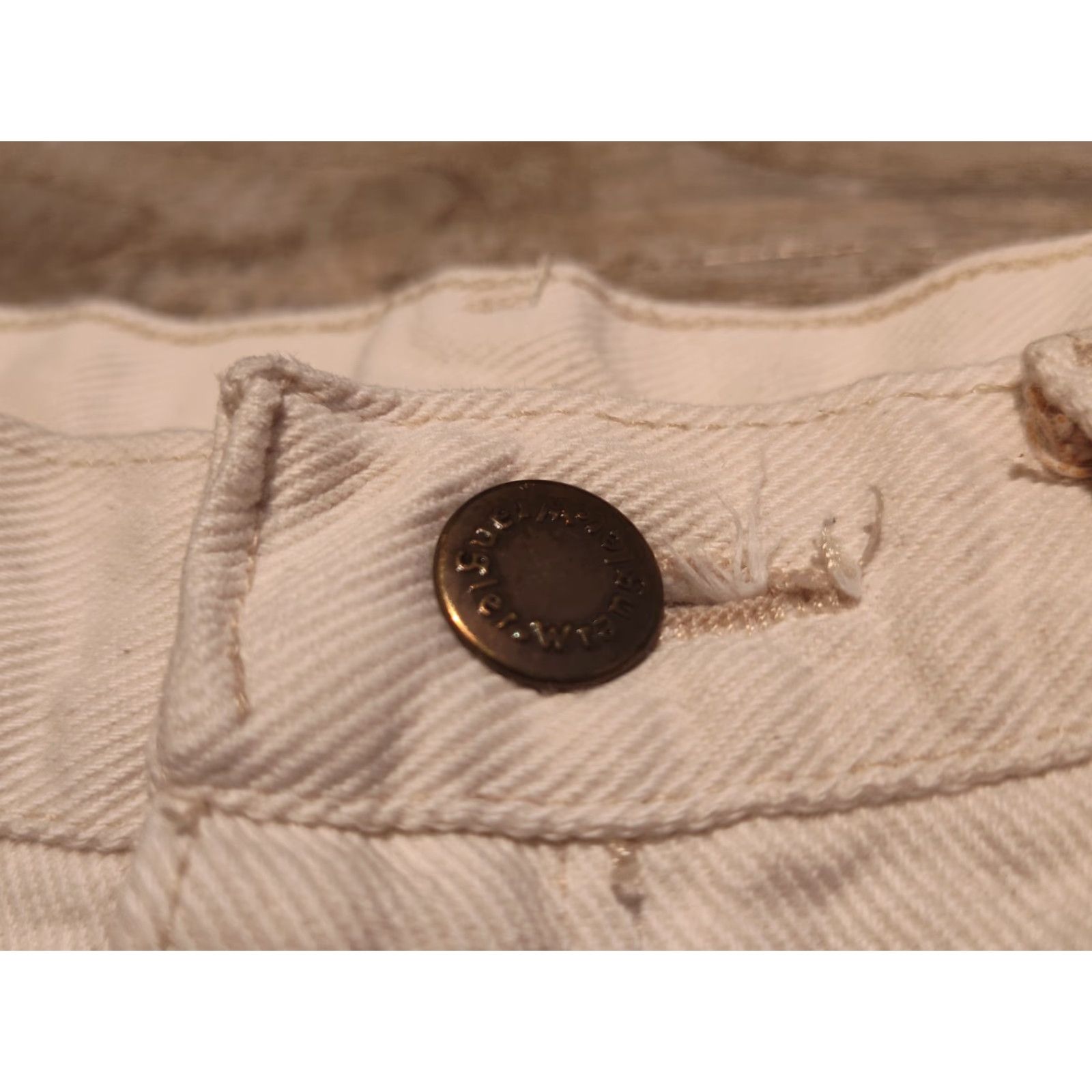 Wrangler VINTAGE Wrangler Bermuda Denim Shorts Mens Size 32 X 8 Ivory Cream White USA Made 90s Casual Retro Size US 32 / EU 48 - 5 Thumbnail