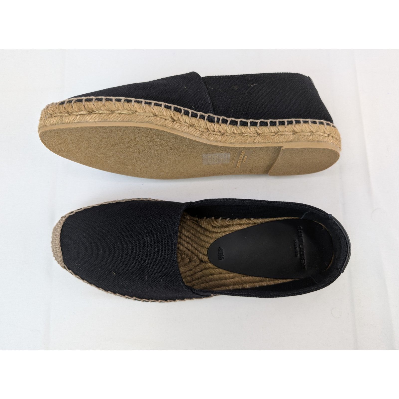 Saint Laurent Paris o1rshd1 Saint Laurent Canvas Espadrilles Slip On Shoes Black Size US 7.5 / EU 40-41 - 1 Thumbnail