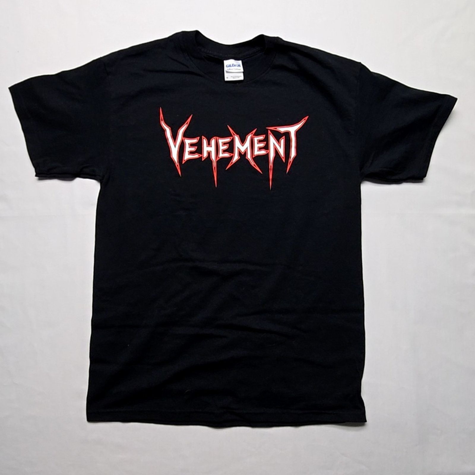 Gildan Vehement T-shirt Black Music Band M Death Metal Graphic Tee Size US M / EU 48-50 / 2 - 1 Thumbnail