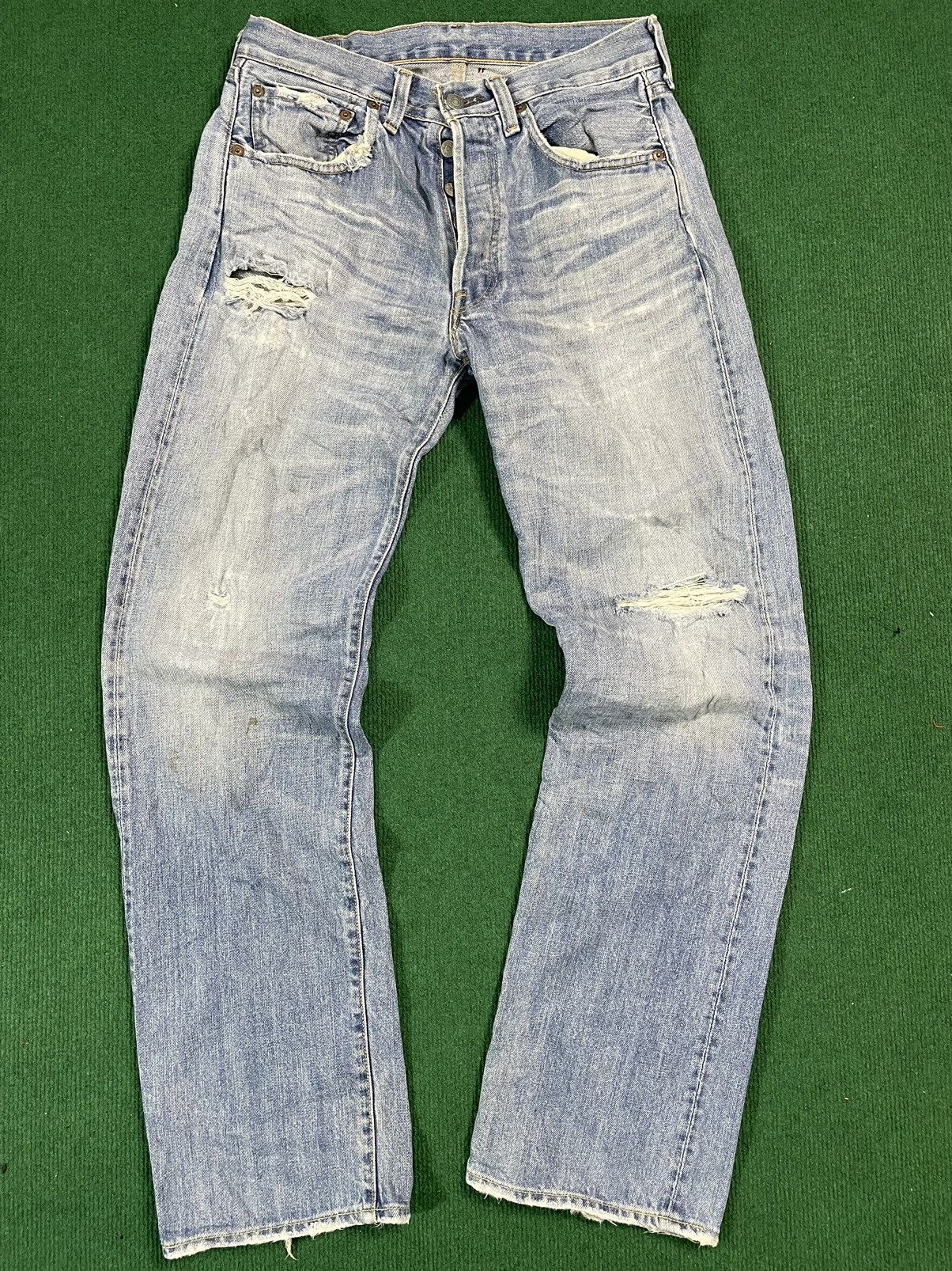 Levi's Levis Vintage Distressed Big E Selvage Japan Size US 31 - 1 Thumbnail